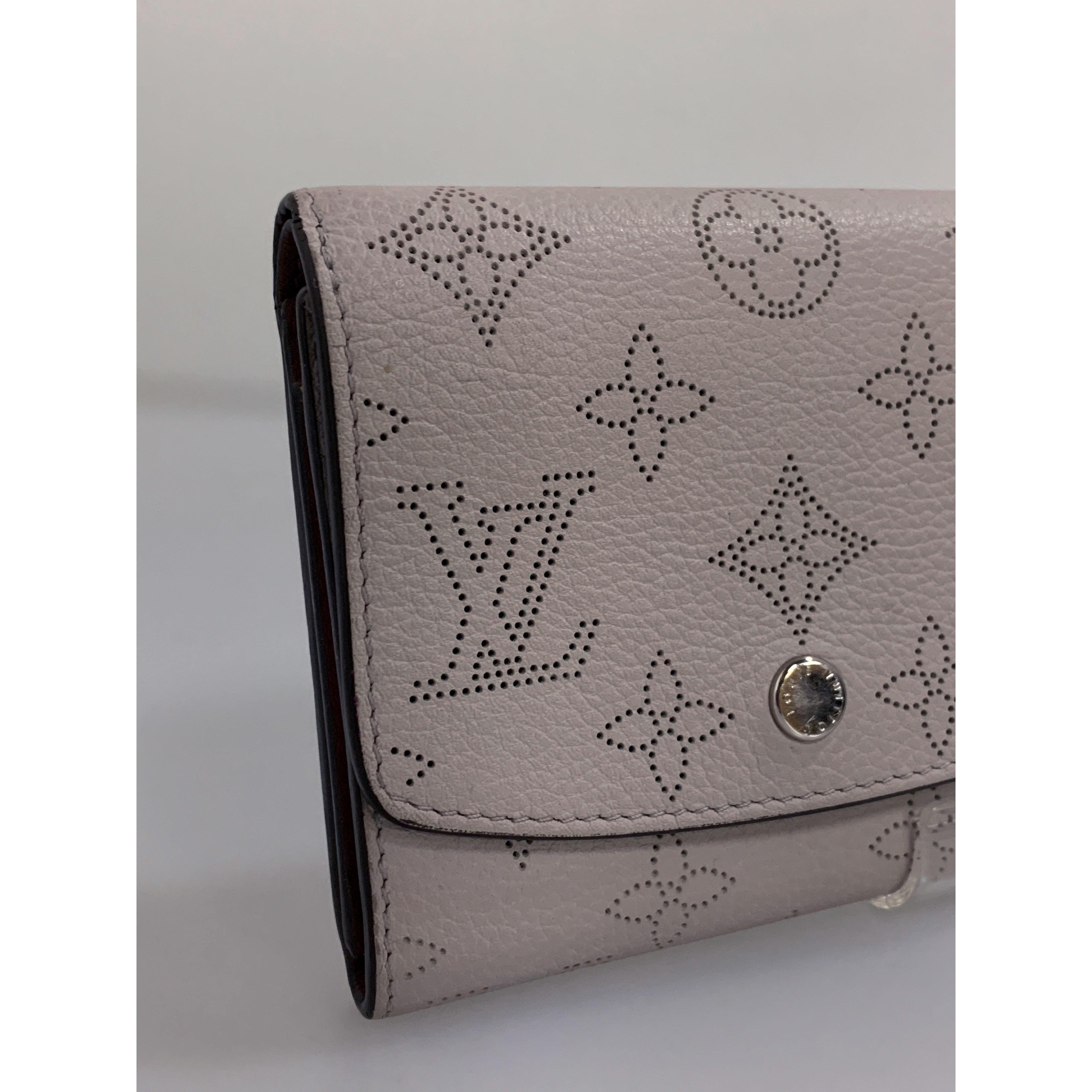 LOUIS VUITTON/Coin Wallet/White/Leather/PORTEFEUILLE IRIS COMPACT_MONOGRAM MAHINA/M62542 view 6