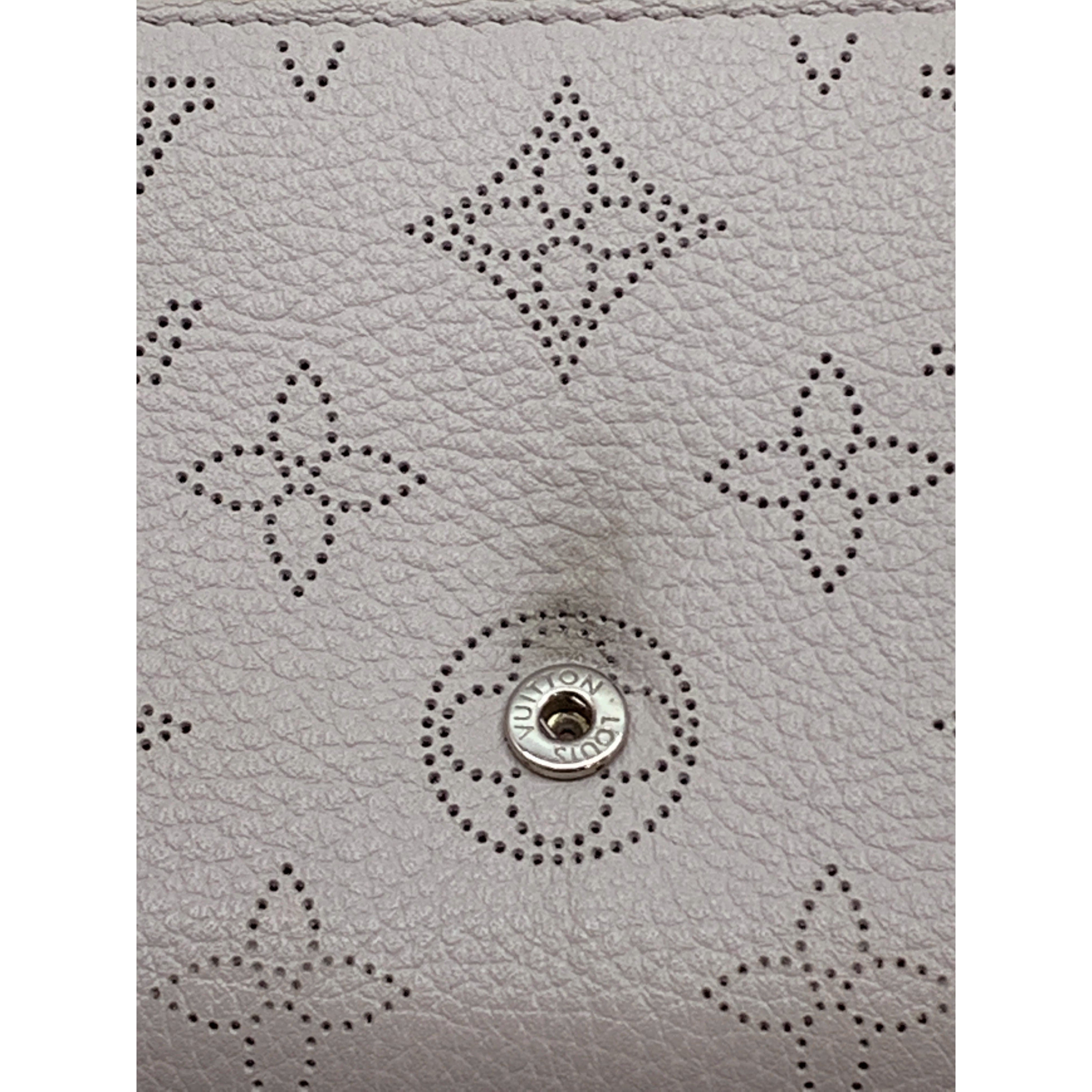 LOUIS VUITTON/Coin Wallet/White/Leather/PORTEFEUILLE IRIS COMPACT_MONOGRAM MAHINA/M62542 view 7