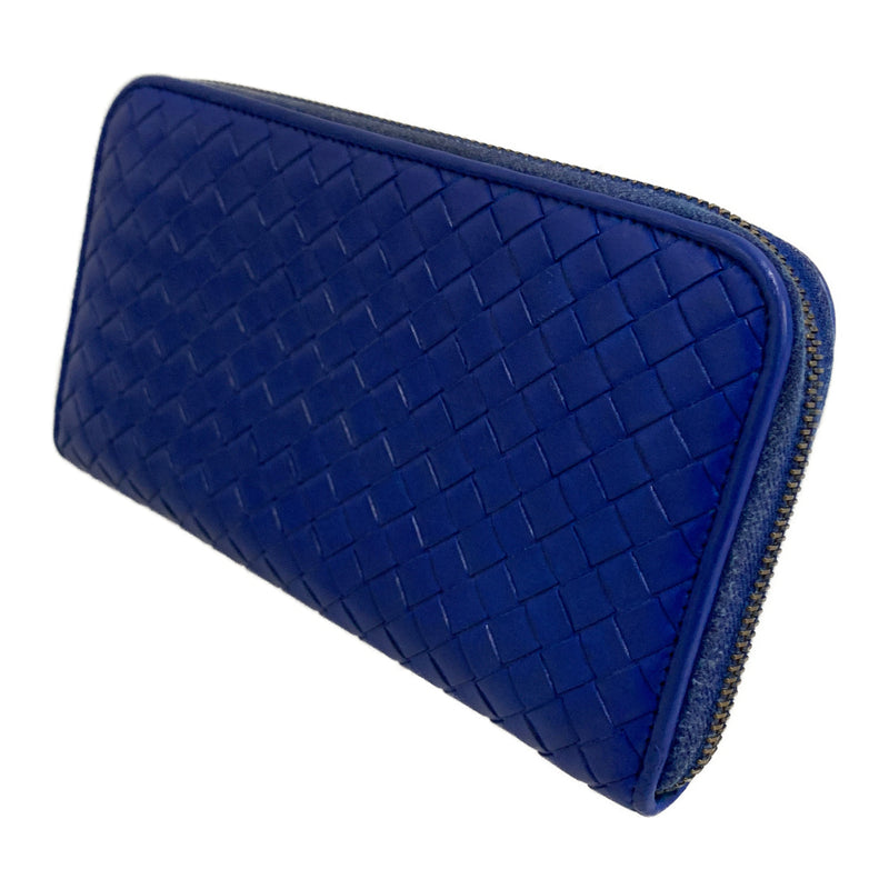 BOTTEGA VENETA/Long Wallet/BLU/Leather/