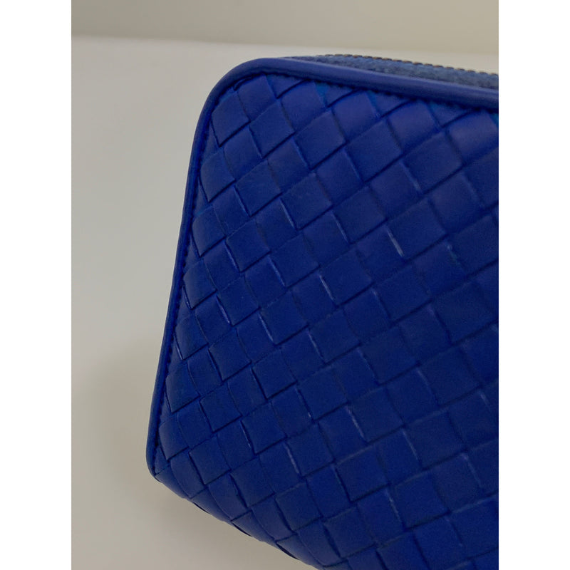 BOTTEGA VENETA/Long Wallet/BLU/Leather/