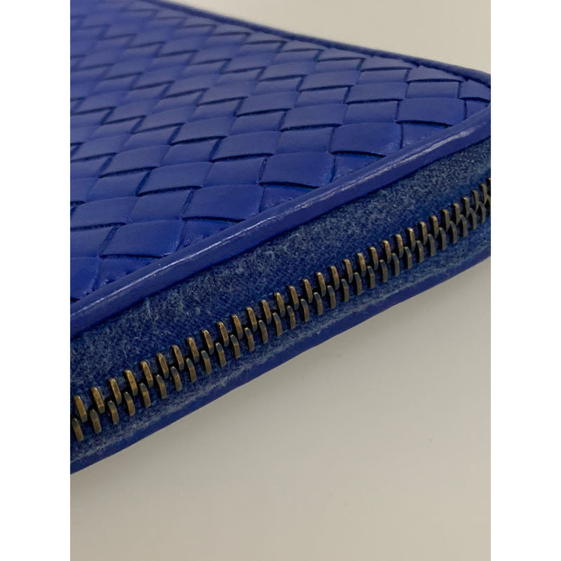 BOTTEGA VENETA/Long Wallet/BLU/Leather/