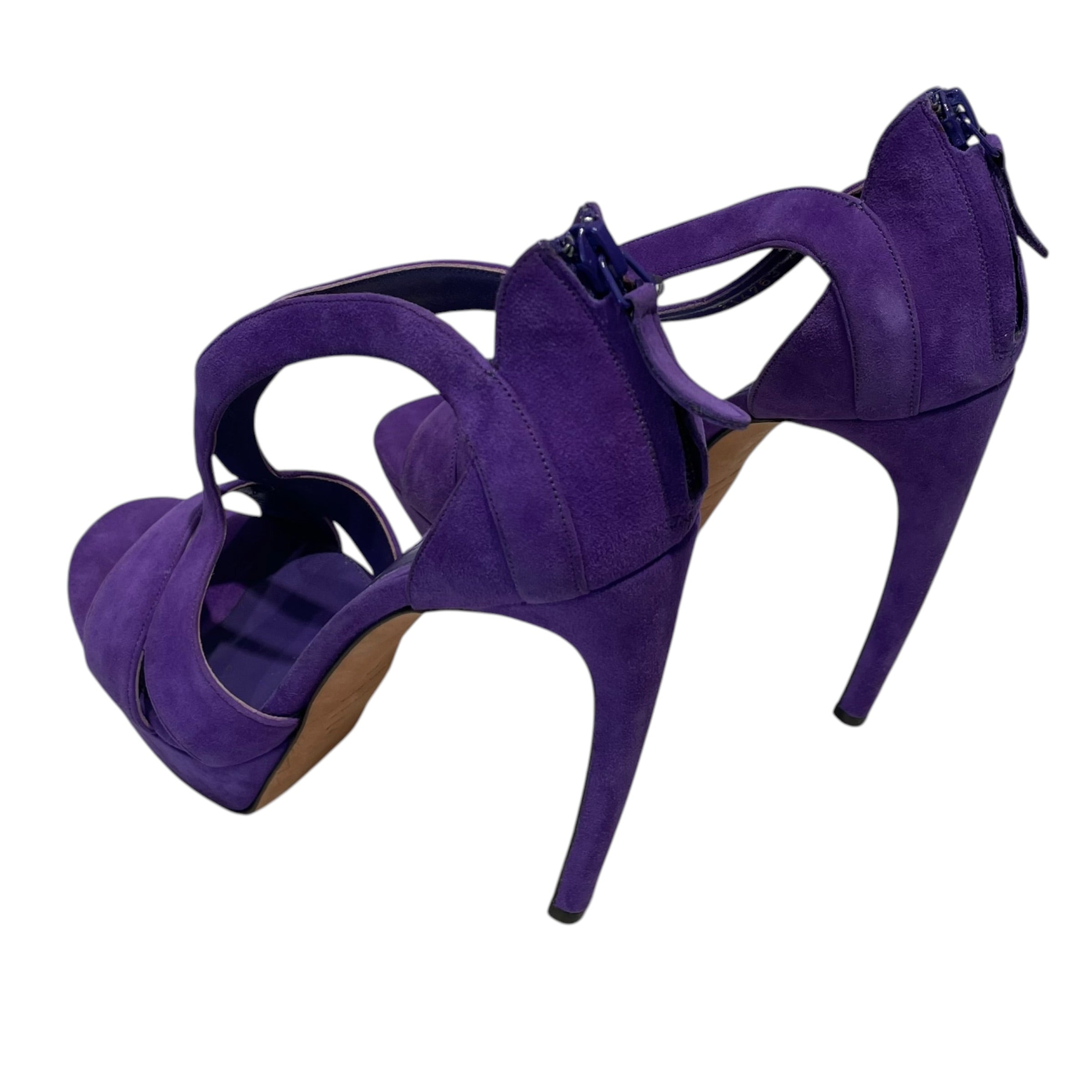 Alexander McQueen/Heels/EU 40/Suede/PPL/Armadillo view 2