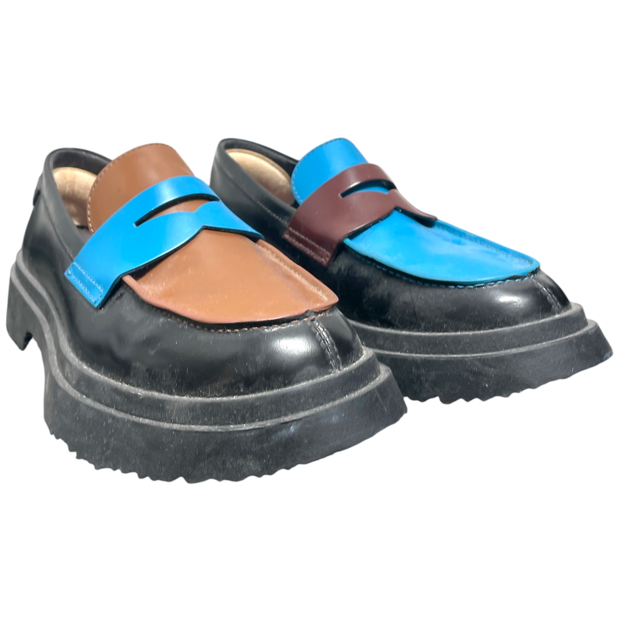 camper/Loafers/EU 38/Leather/MLT/Twins Multicolor Loafers view 1