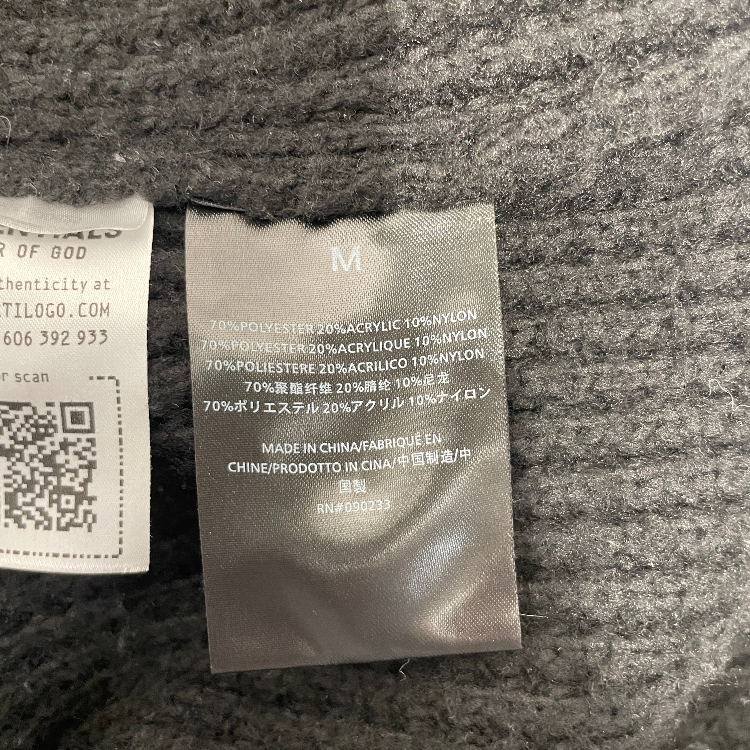 FEAR OF GOD/T-Shirt/M/Cotton/BLK/ view 4