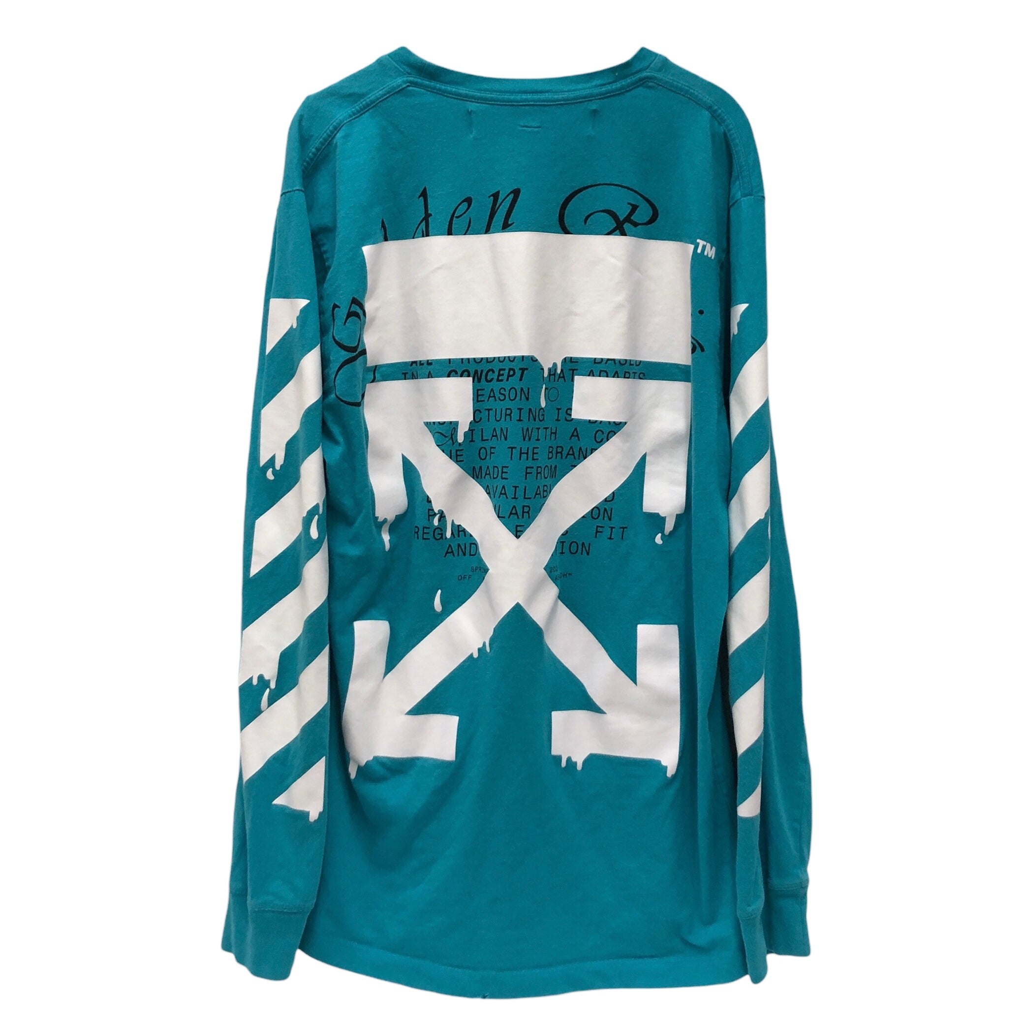 OFF-WHITE/LS T-Shirt/XL/Cotton/BLU/ view 2