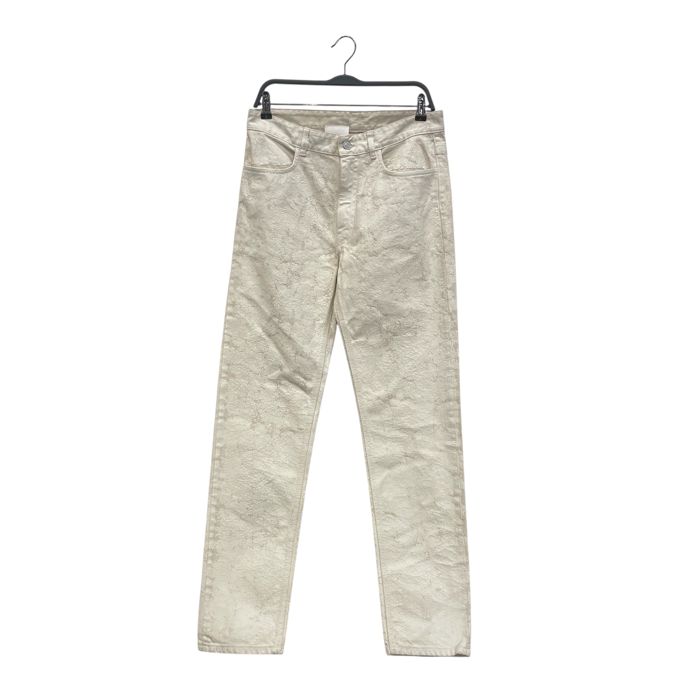 GIVENCHY/Straight Pants/30/Denim/WHT/CRACKED PAINTED DENIM view 1