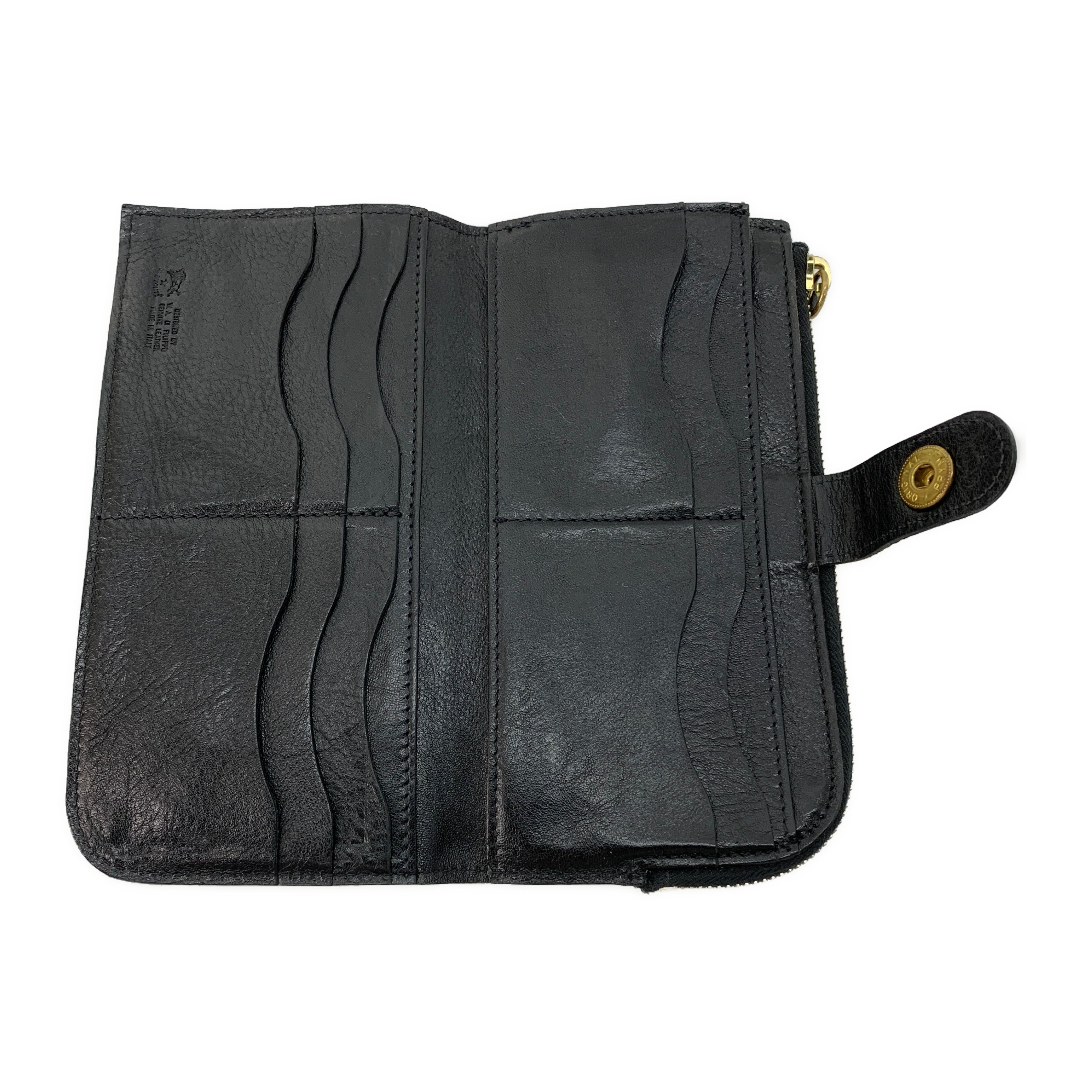 IL BISONTE/Long Wallet/BLK/Leather/SCW011/SCW011 view 2