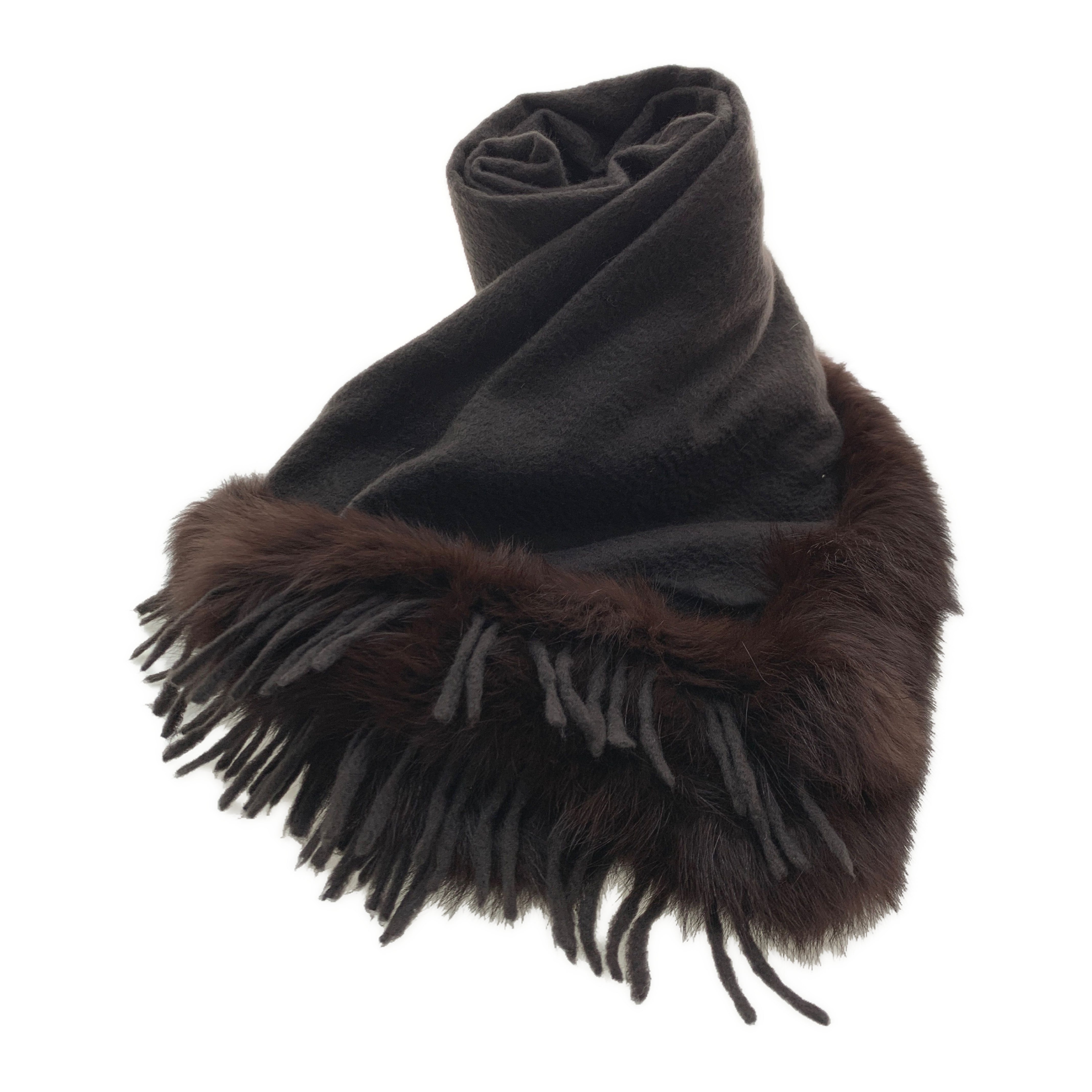 FENDI/Muffler Scarf/BLK/Cashmere/ view 1