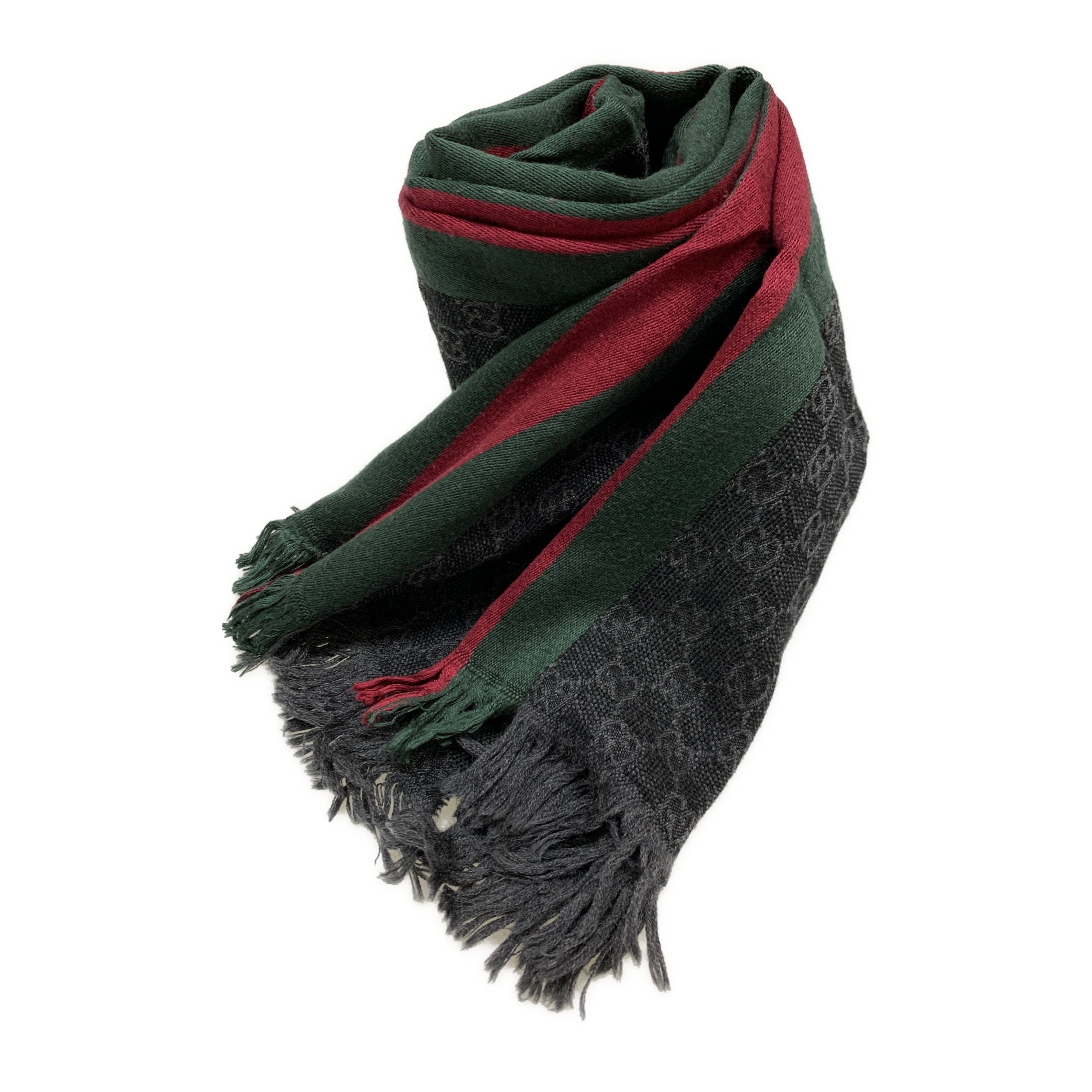 GUCCI/Muffler Scarf/BLK/All Over Print/ view 1