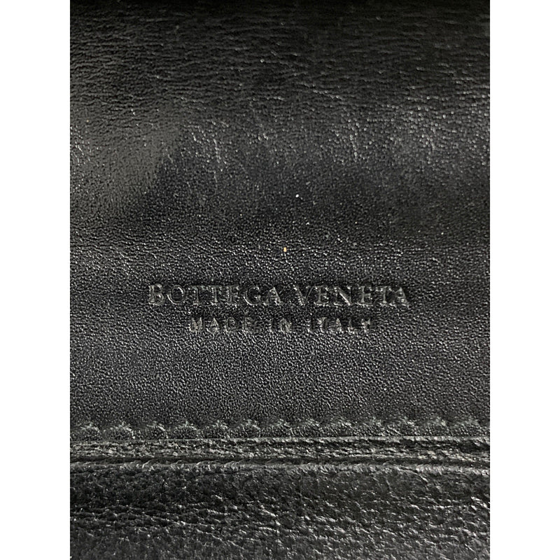 BOTTEGA VENETA/Long Wallet/BLK/Leather/156819//Intrecciato Weave