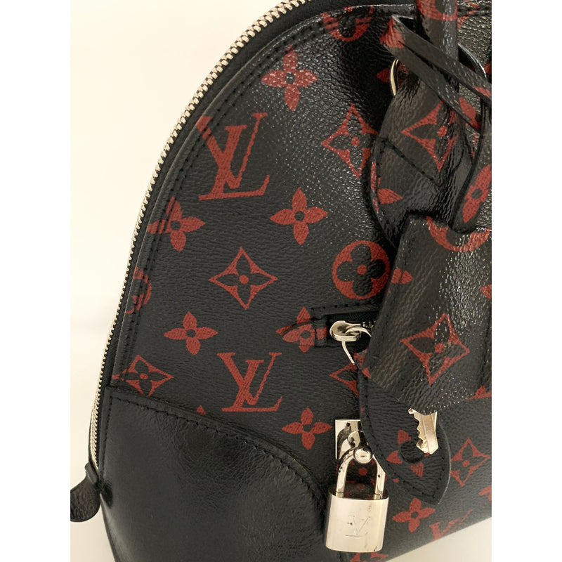 LOUIS VUITTON/Hand Bag/Black/All Over Print/ALMA PM_MONOGRAM ROUGE/M41500