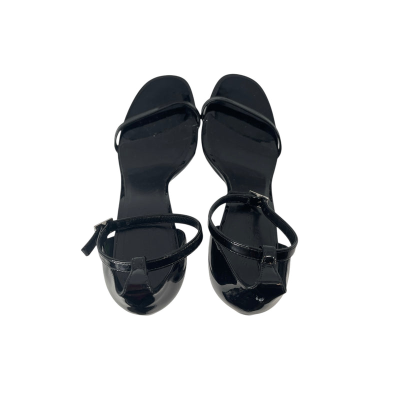 SAINT LAURENT/Heels/US 8/Leather/BLK/SINGLE ANKLE STRAP