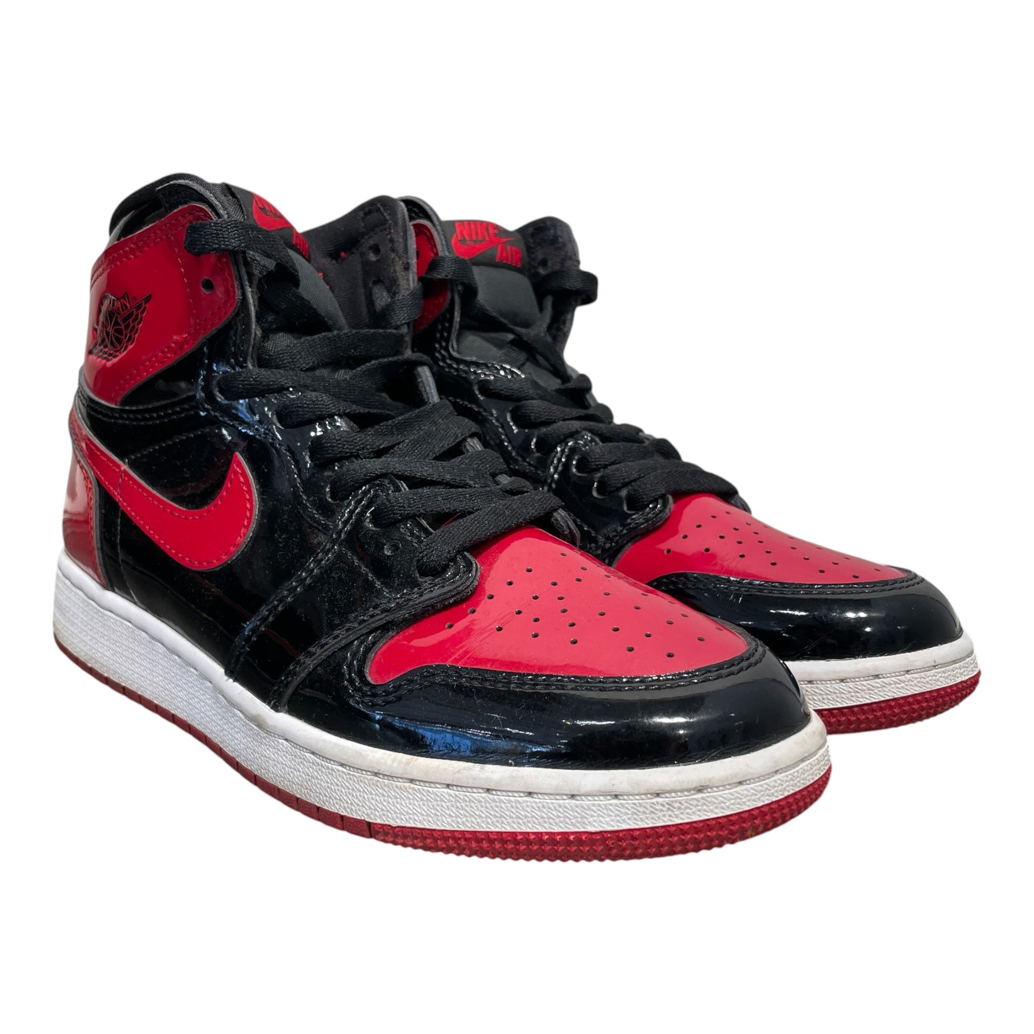 NIKE/Hi-Sneakers/US 5.5/Leather/RED/jordan 1 patent bred view 1
