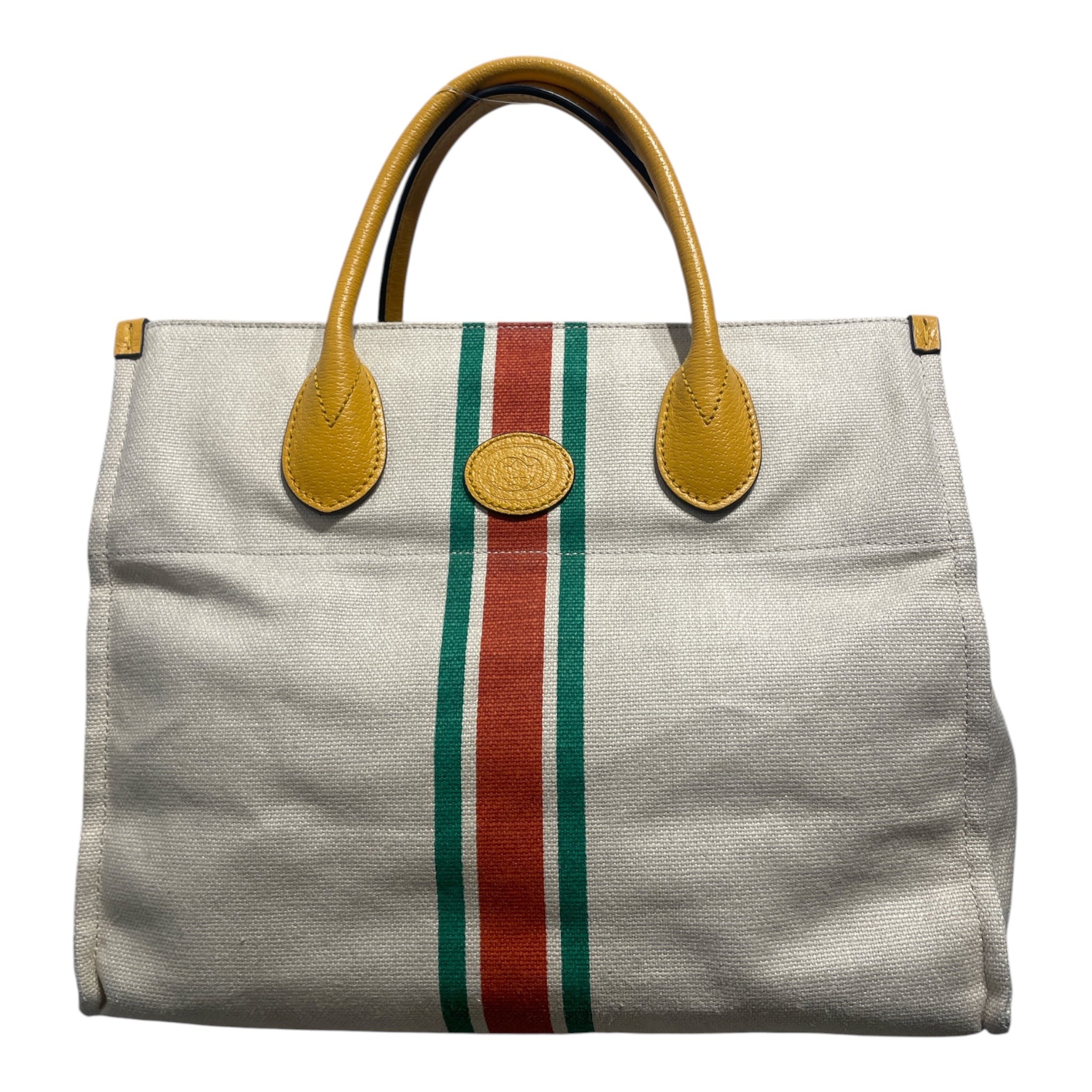GUCCI/Tote Bag/Stripe/Cotton/CRM/Foldable Canvas Stripe Tote view 1
