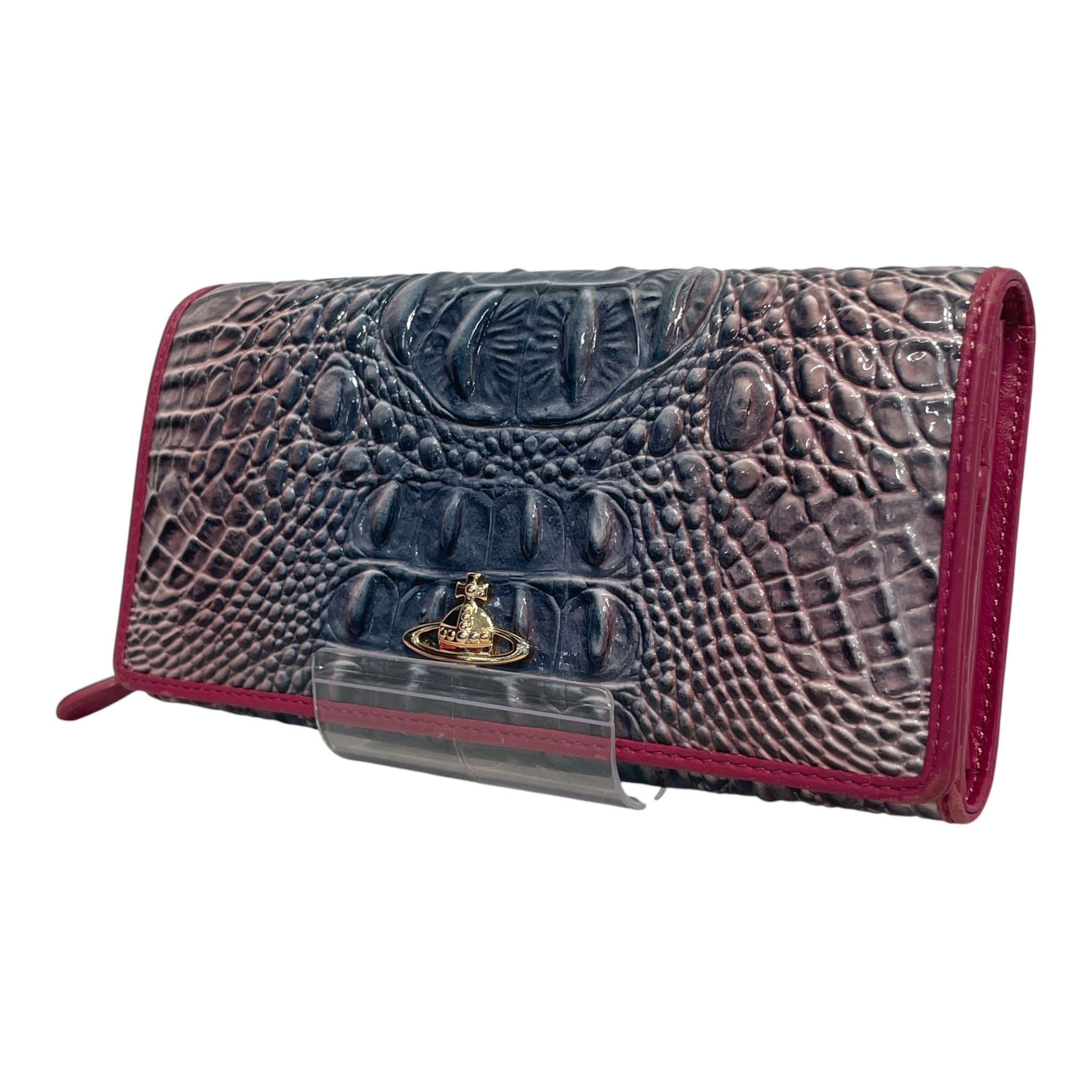 Vivienne Westwood/Long Wallet/Iridescent/Leather/GLD/L's/croc logo view 1