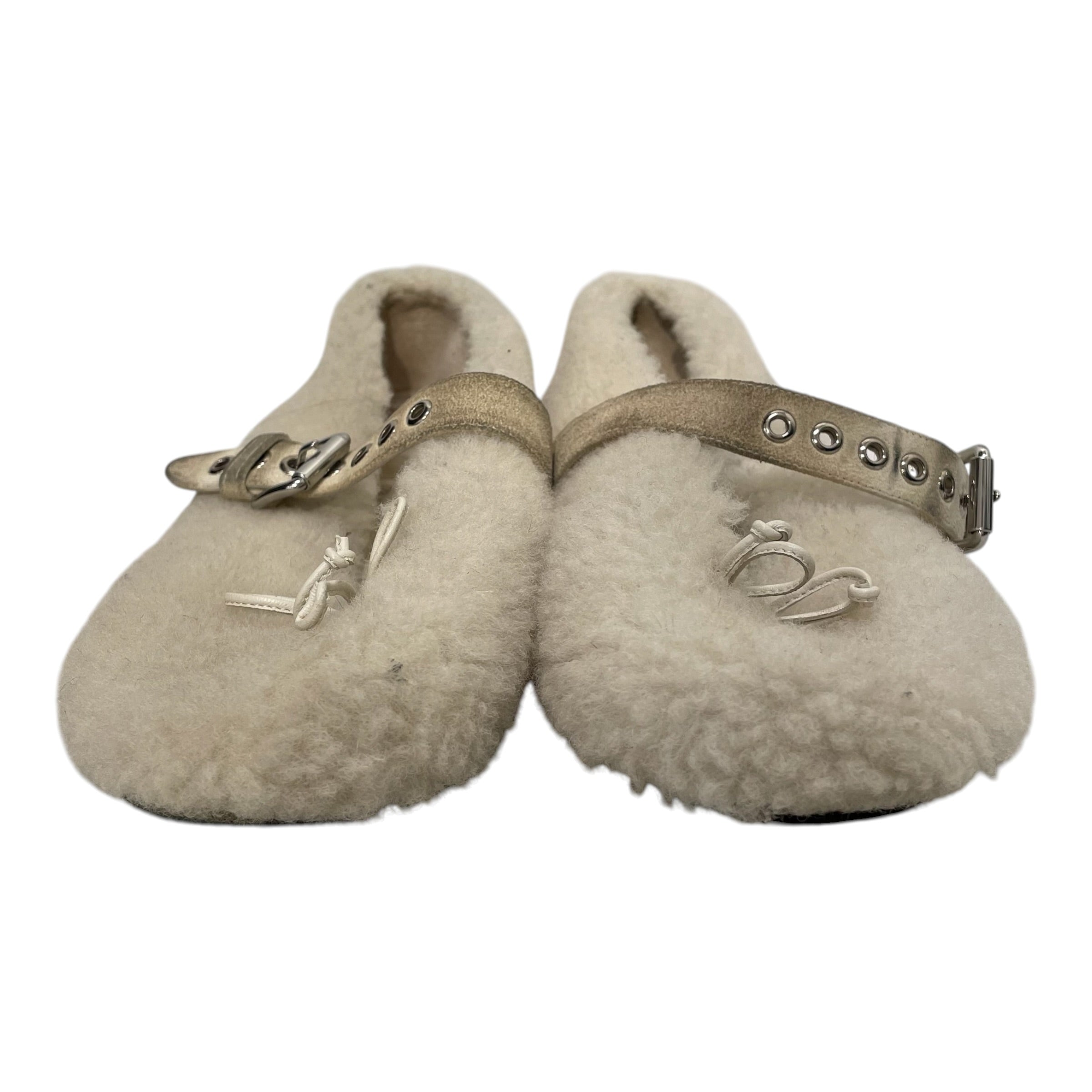 MIU MIU/Flat Shoes/EU 39.5/CRM/shearling view 3