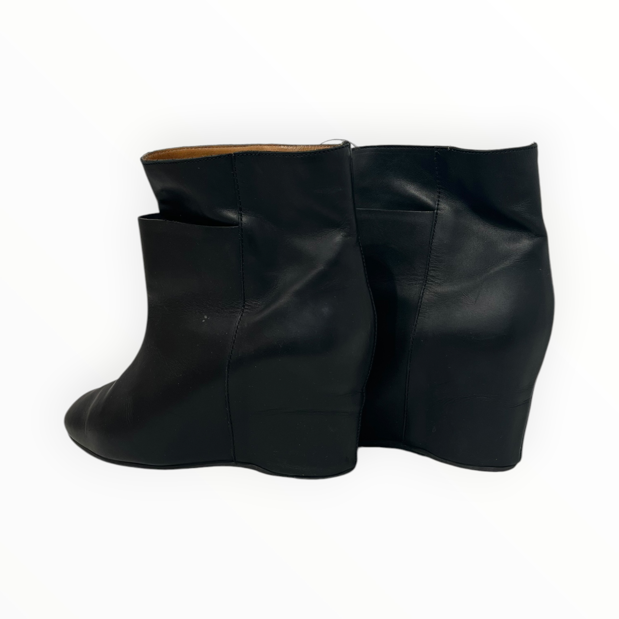 MM6/Heels/EU 38.5/Leather/BLK/DOUBLE TIERED ANKLE view 2