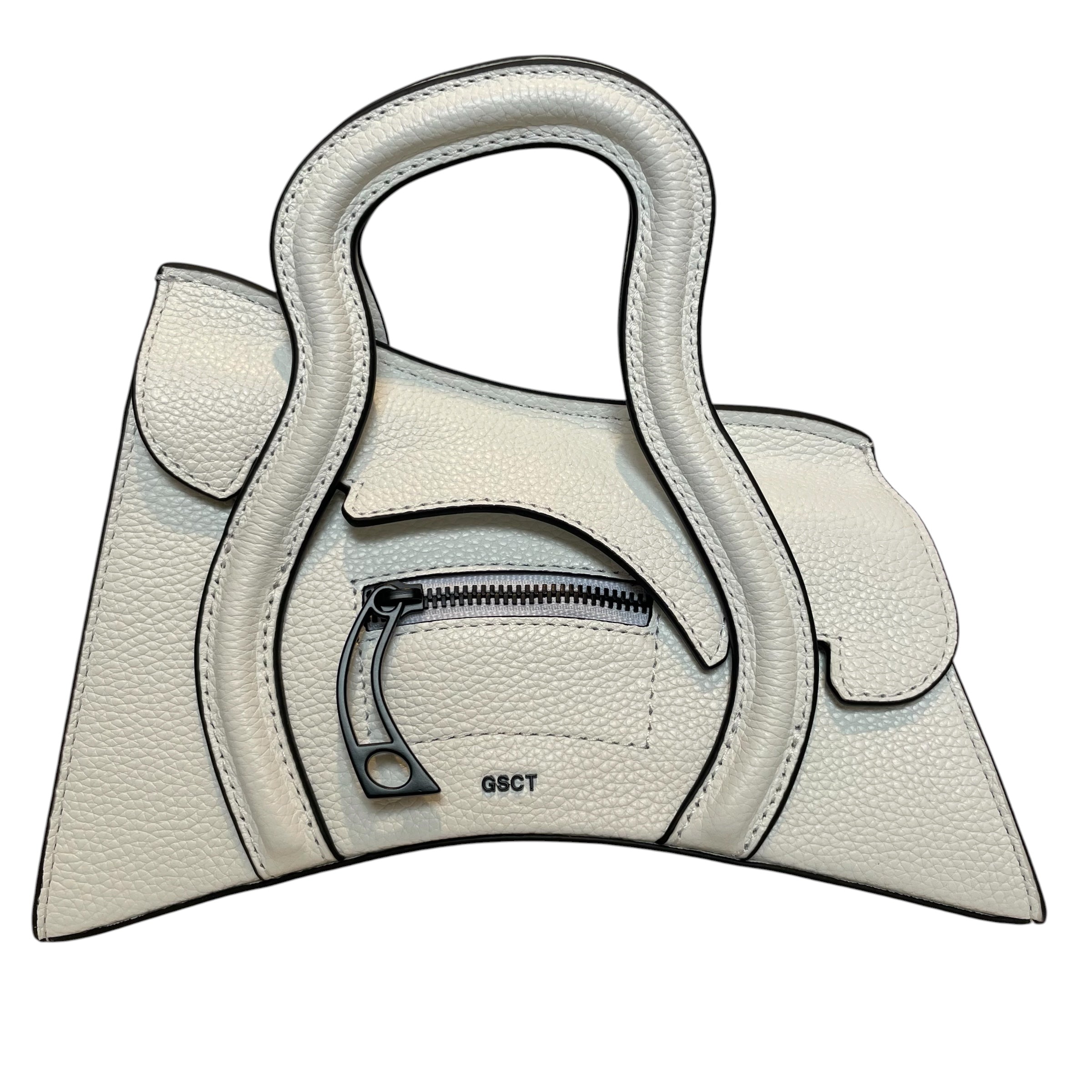 MSCHF/Hand Bag/Leather/WHT/MINI BAG WHITE BLACK LINING view 1