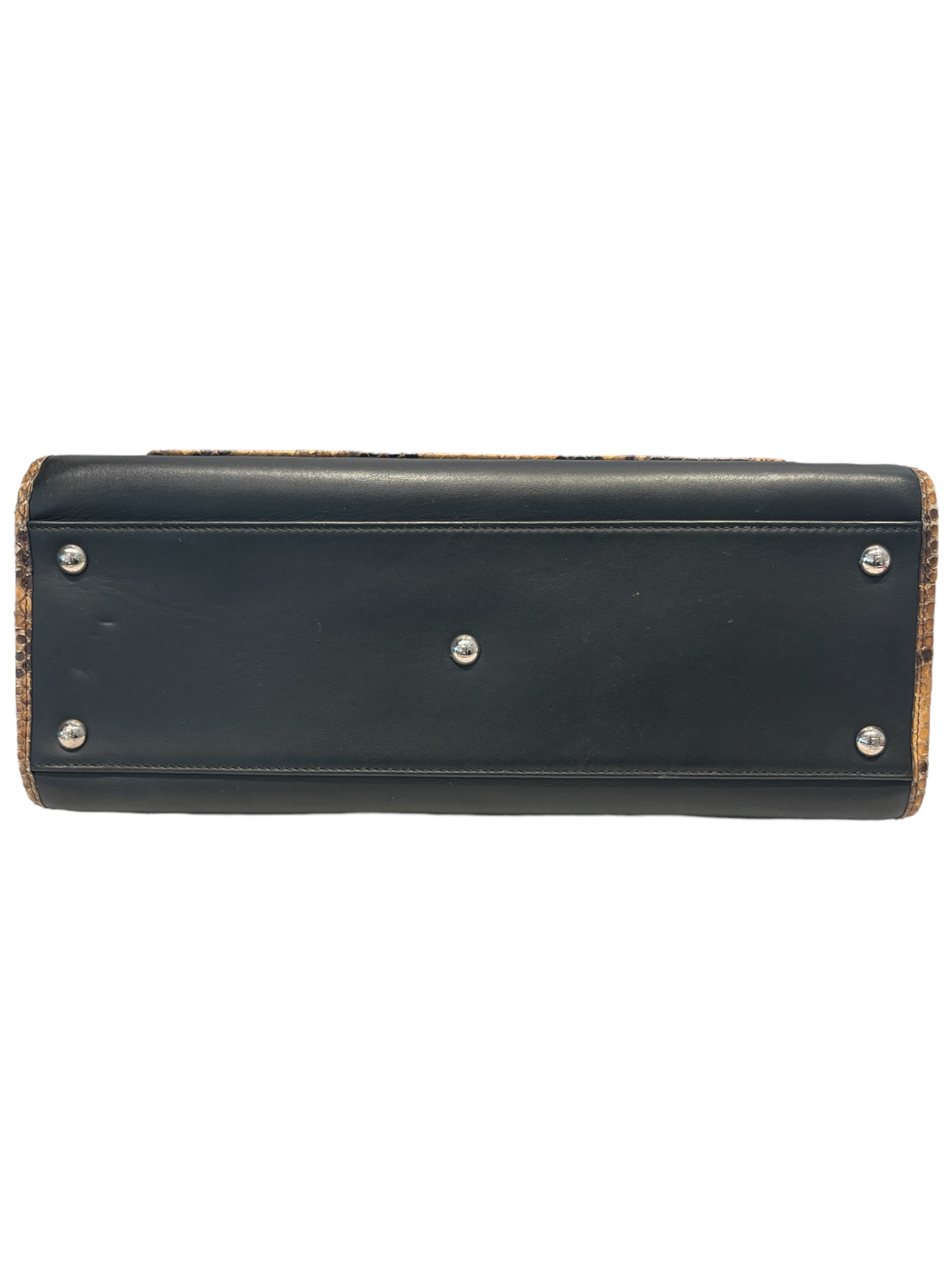FENDI/Hand Bag/M/Animal Pattern/Leather/BLK/ view 3