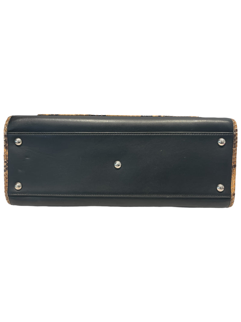 FENDI/Hand Bag/M/Animal Pattern/Leather/BLK/