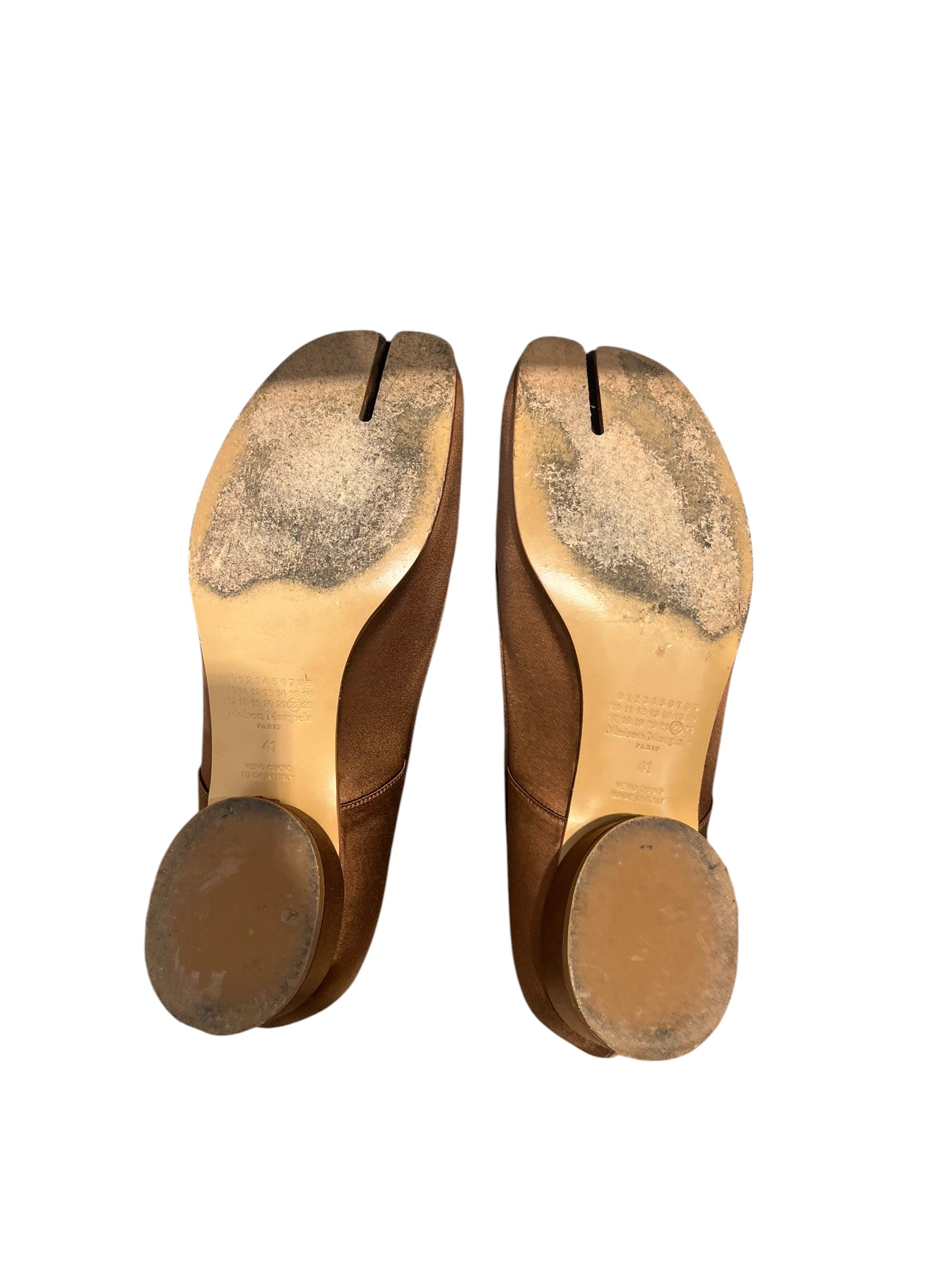 Maison Margiela/Heels/EU 41/BRW/TABI SATIN BOW HEEL view 6