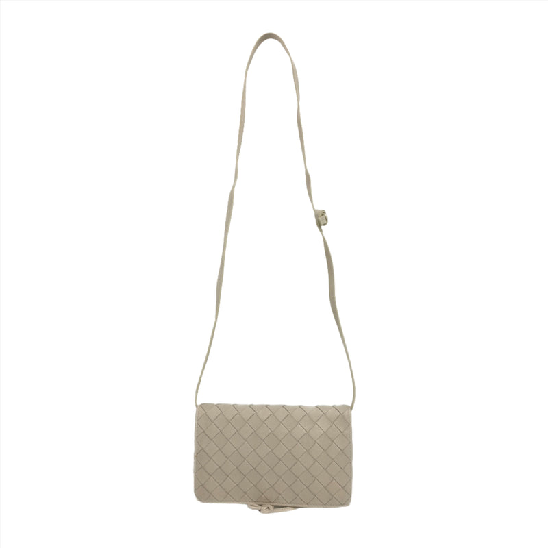 BOTTEGA VENETA/Cross Body Bag/White/Leather/