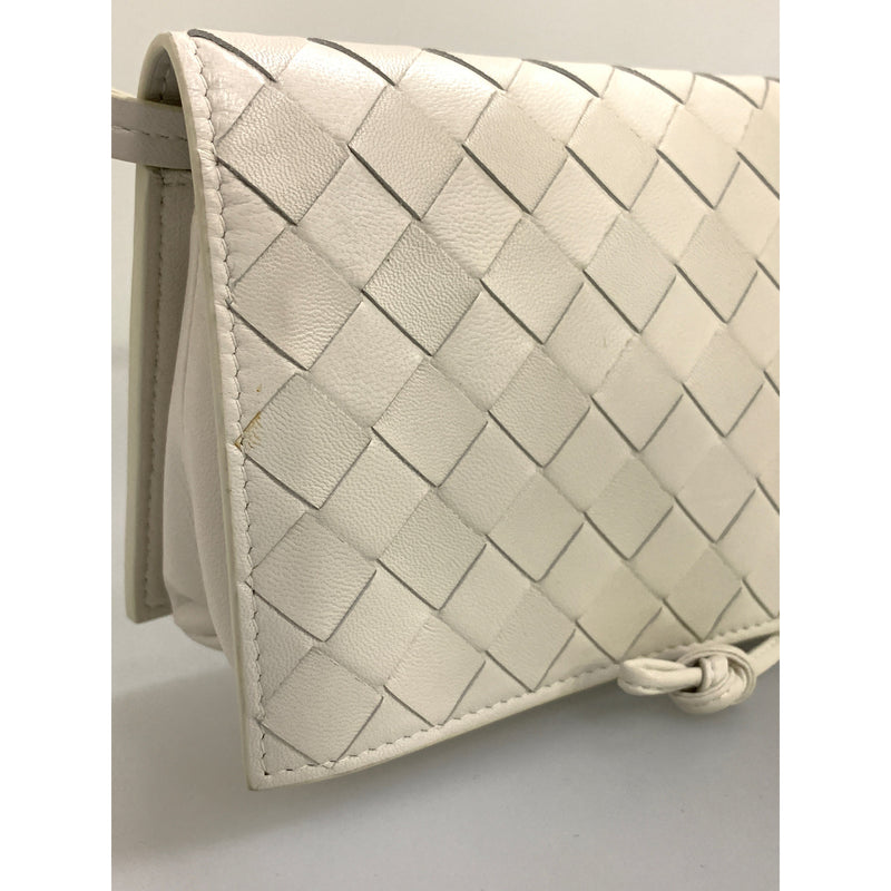 BOTTEGA VENETA/Cross Body Bag/White/Leather/