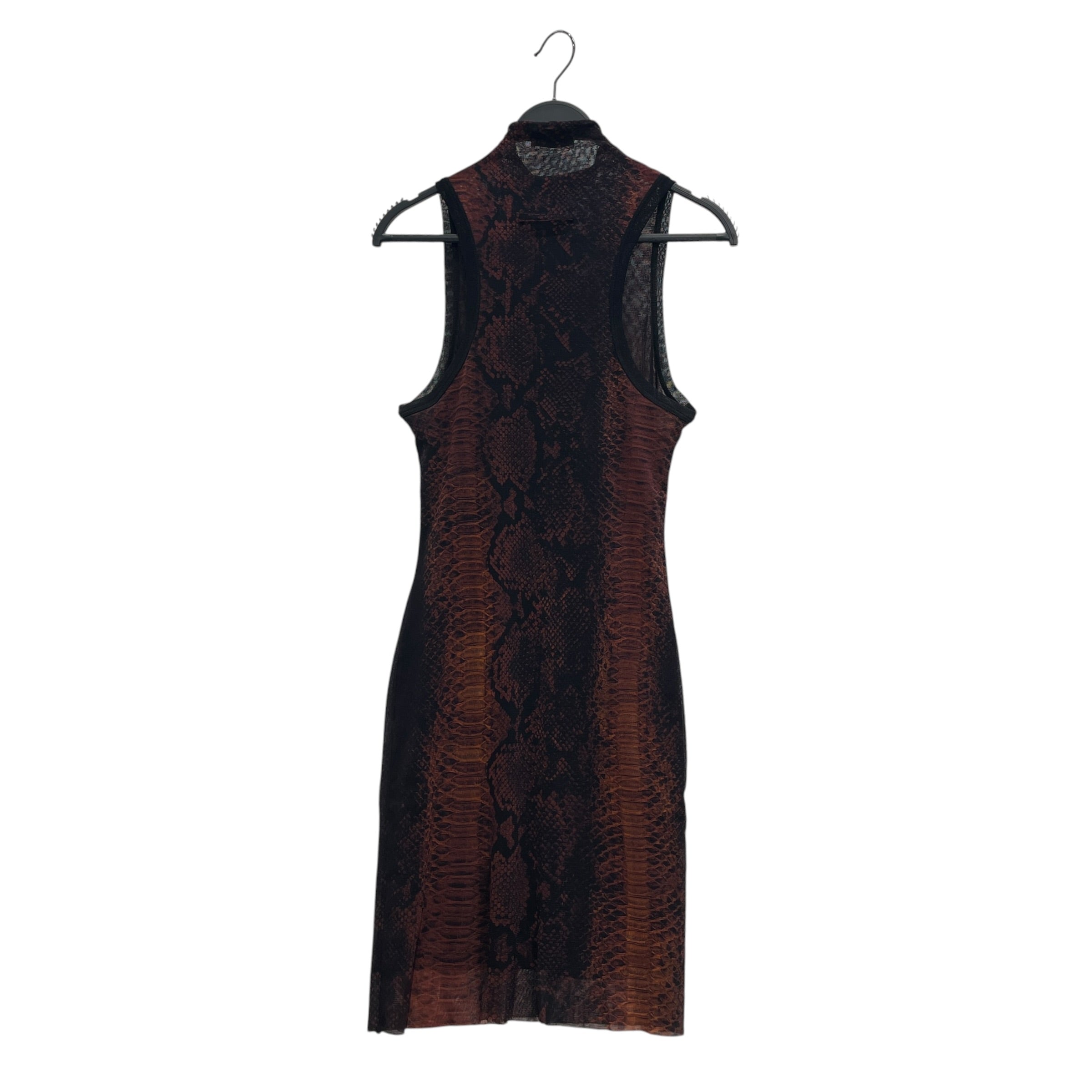 Jean Paul Gaultier/SL Dress/M/Animal Pattern/Polyester/BRW/JPG MESH SNAKE SKIN MINI DRESS view 2