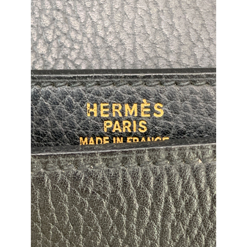 HERMES/Attache Case/BLK/Leather/