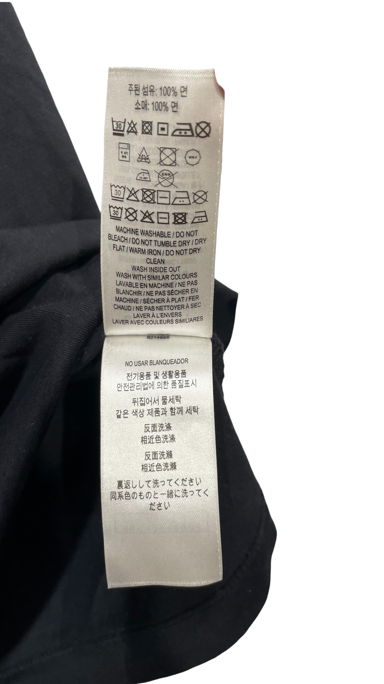 BURBERRY LONDON/T-Shirt/XXS/Plaid/Cotton/BLK/PLAID SLEEVES view 5