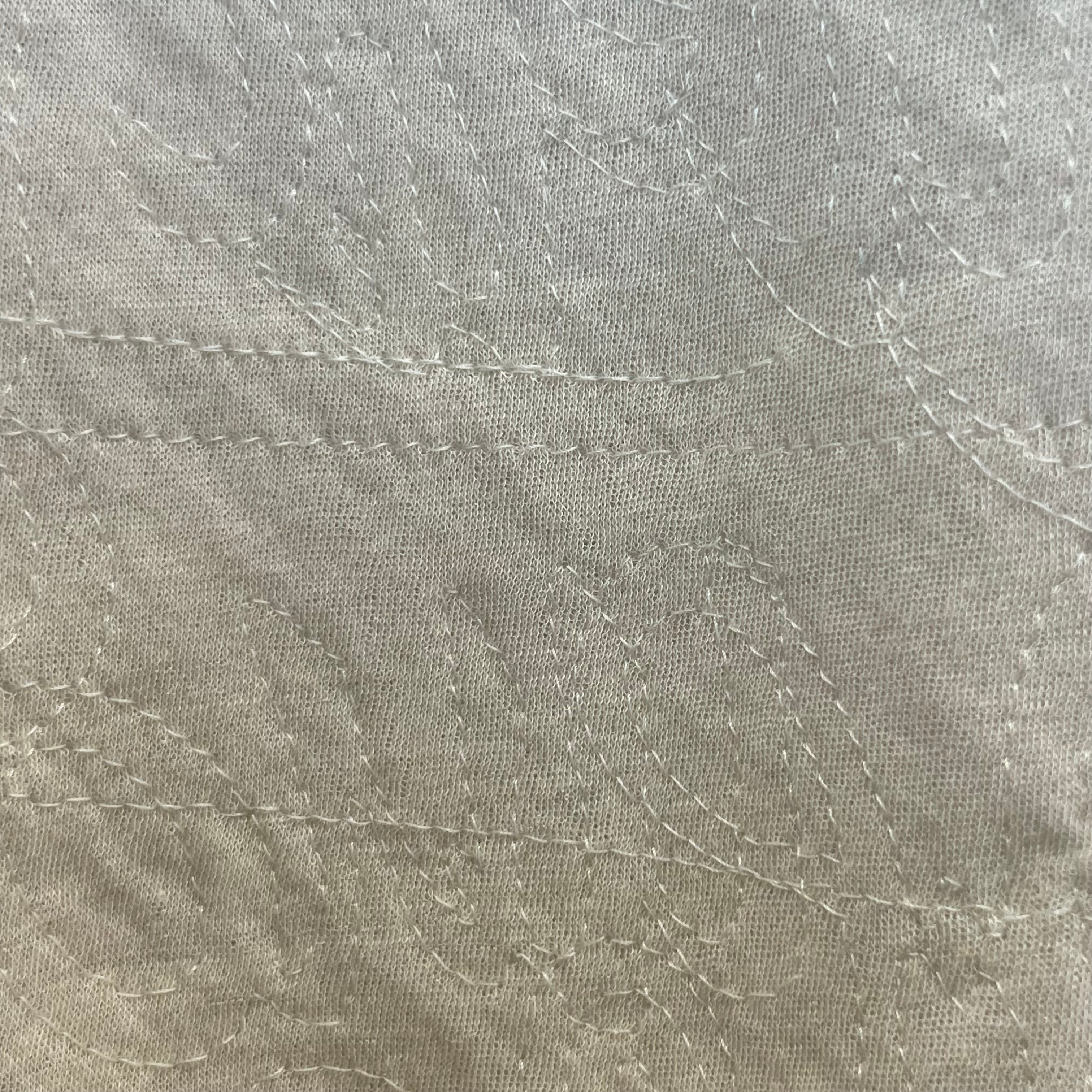 ISSEY MIYAKE/T-Shirt/2/Cotton/CRM/DBL LAYER ALL OVER STITCH view 3