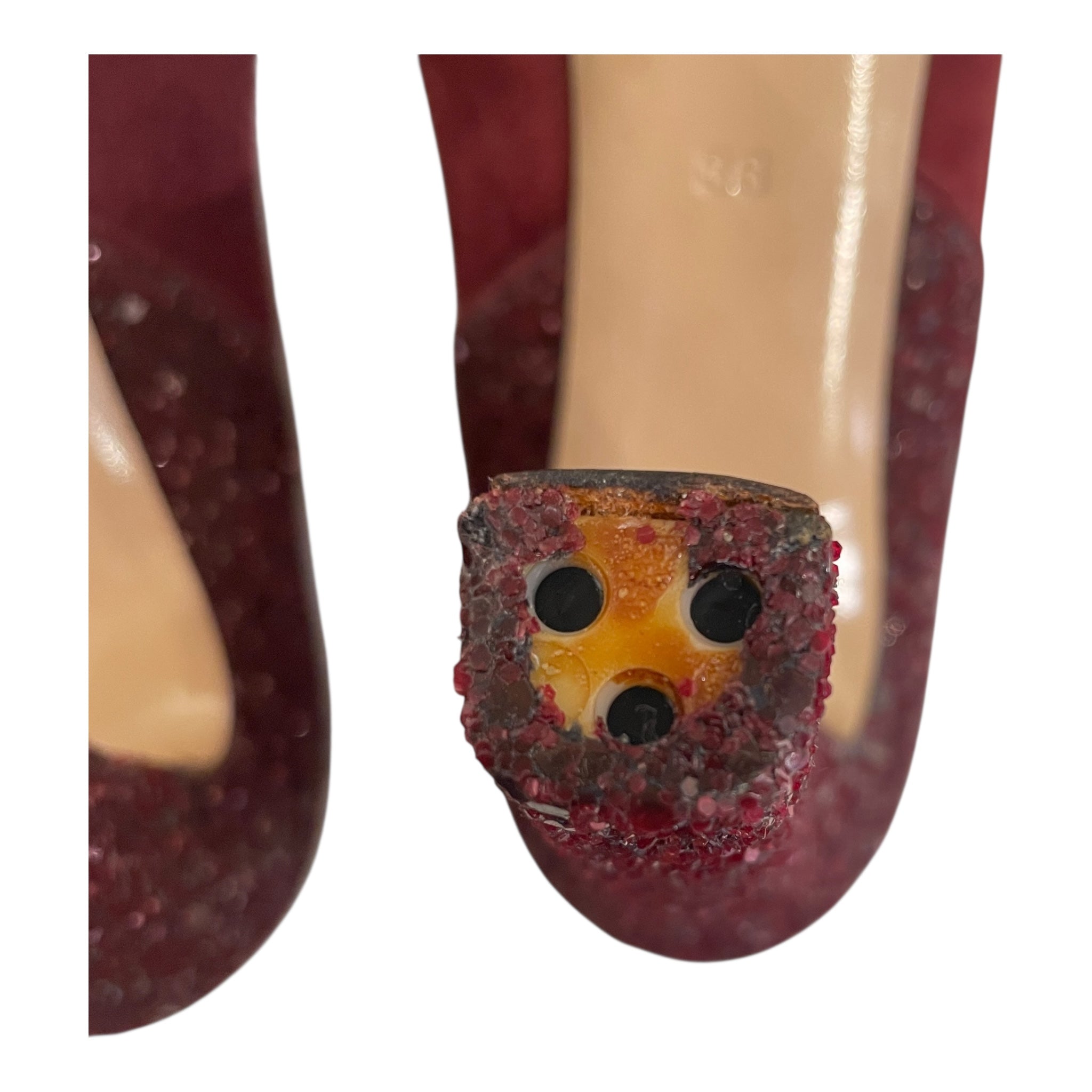 MIU MIU/Heels/EU 36/Suede/BRD/SPARKLY HEELS view 5