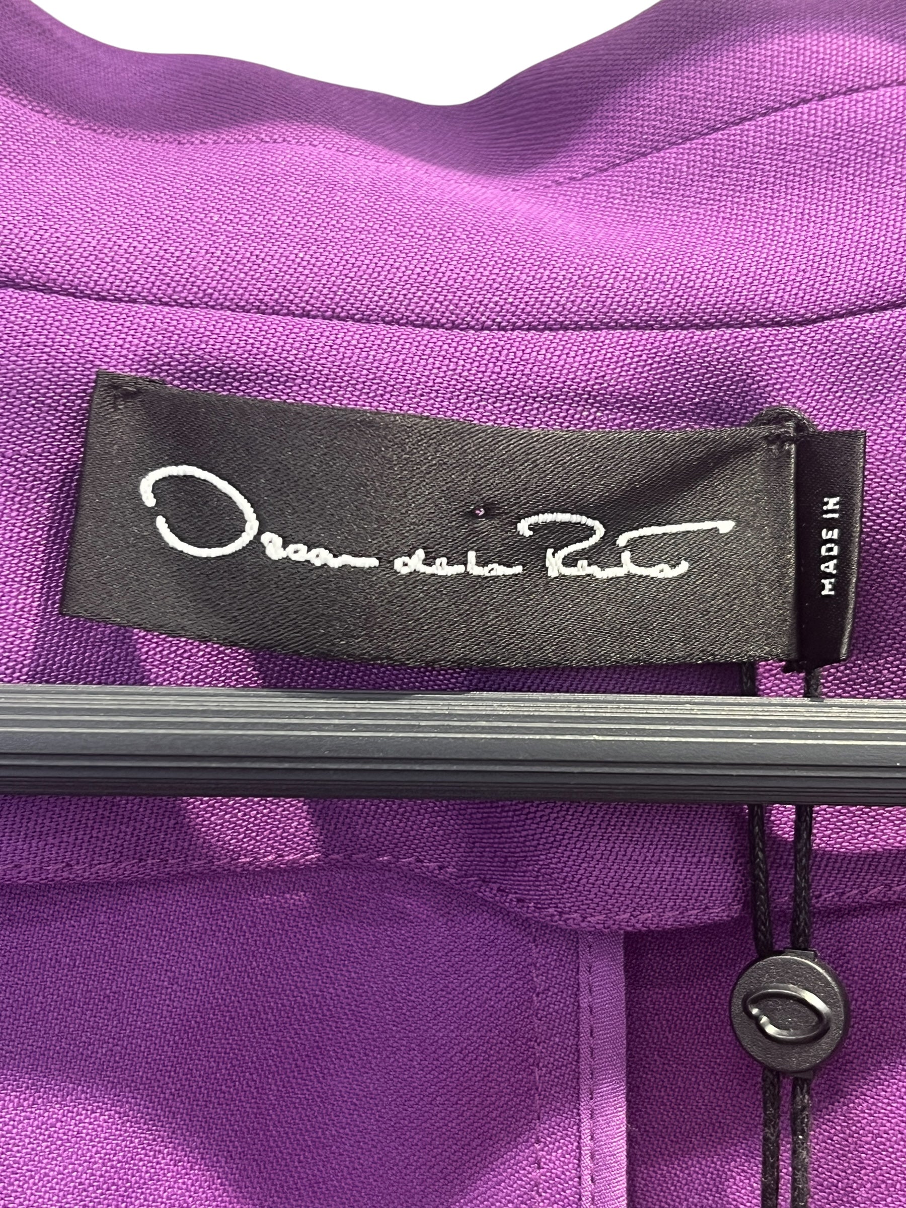 Oscar de laRenta/Tailored Jkt/12/Polyester/PPL/LACEFLOWERHOLES view 3
