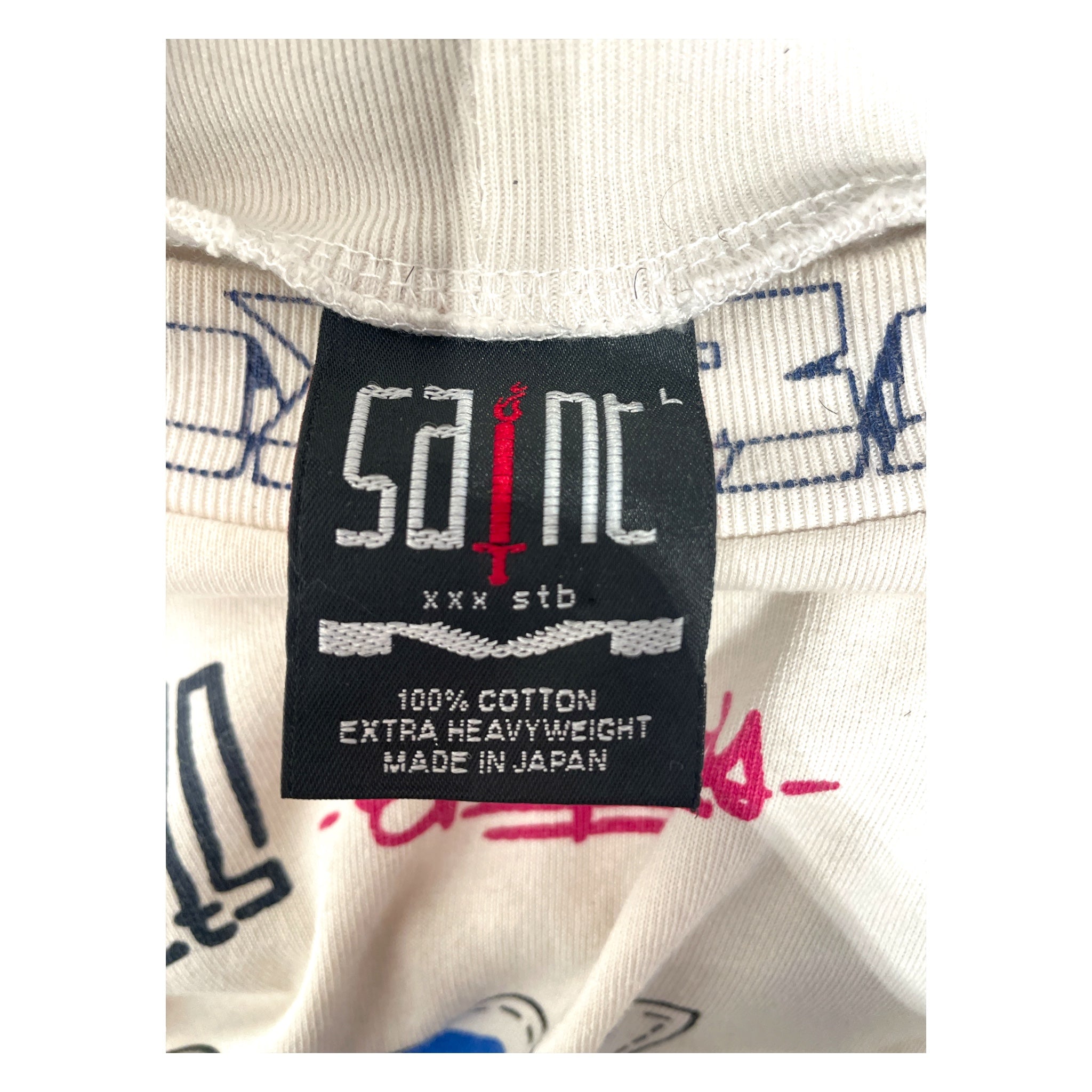 SAINT MICHAEL/BORN X RAISED/LS T-Shirt/L/Cotton/WHT/LA Graffiti Long Sleeve view 3