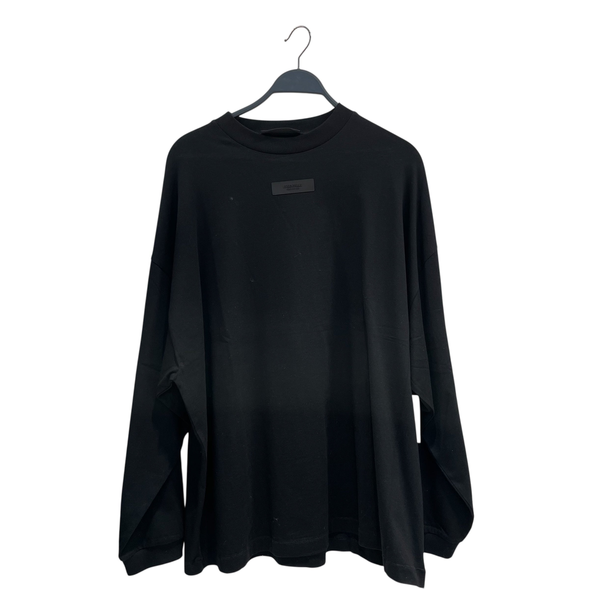 ESSENTIALS/LS T-Shirt/M/Cotton/BLK/silcone logo view 1