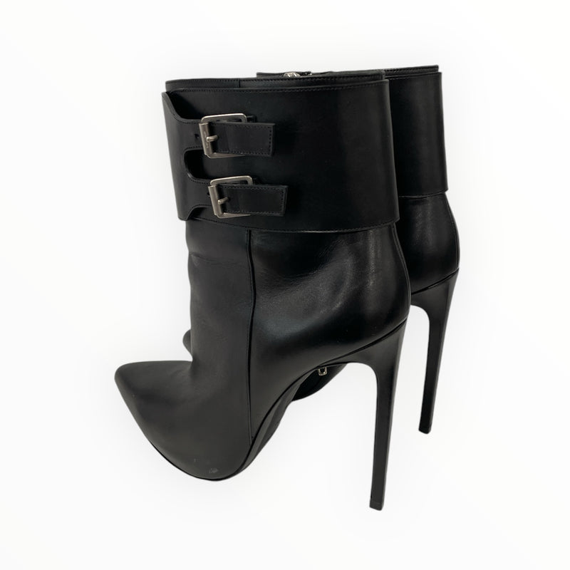 SAINT LAURENT/Heels/US 10.5/Leather/BLK/