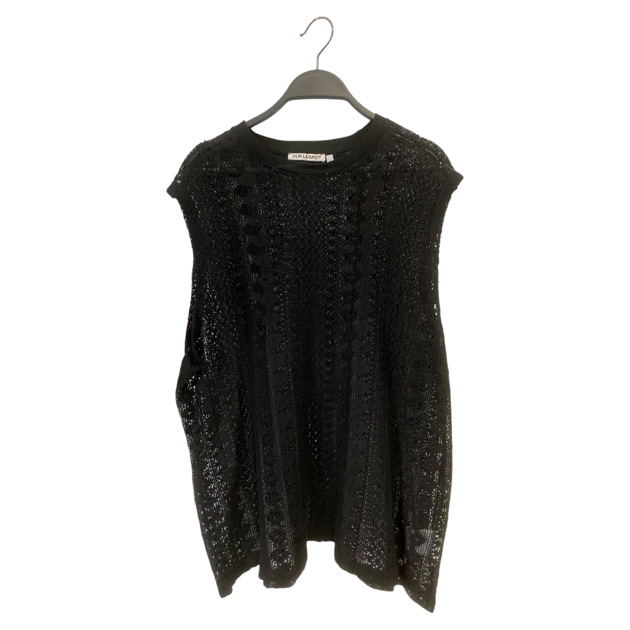 OUR LEGACY/Tank Top/L/Cotton/BLK/our legacy crotchet box view 1