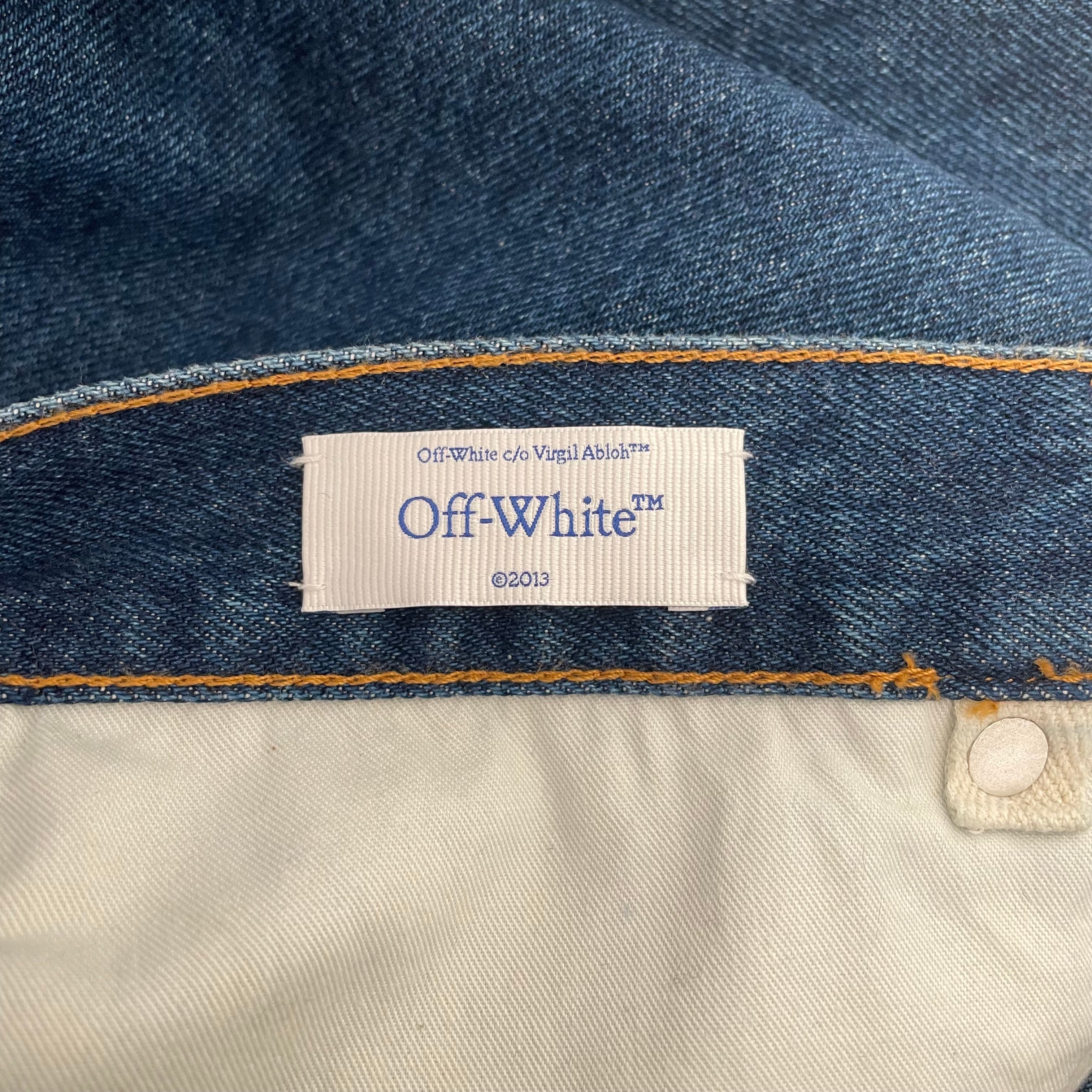 OFF-WHITE/Pants/33/Denim/IDG/SKATE JEAN ZIPPER DETAL view 3
