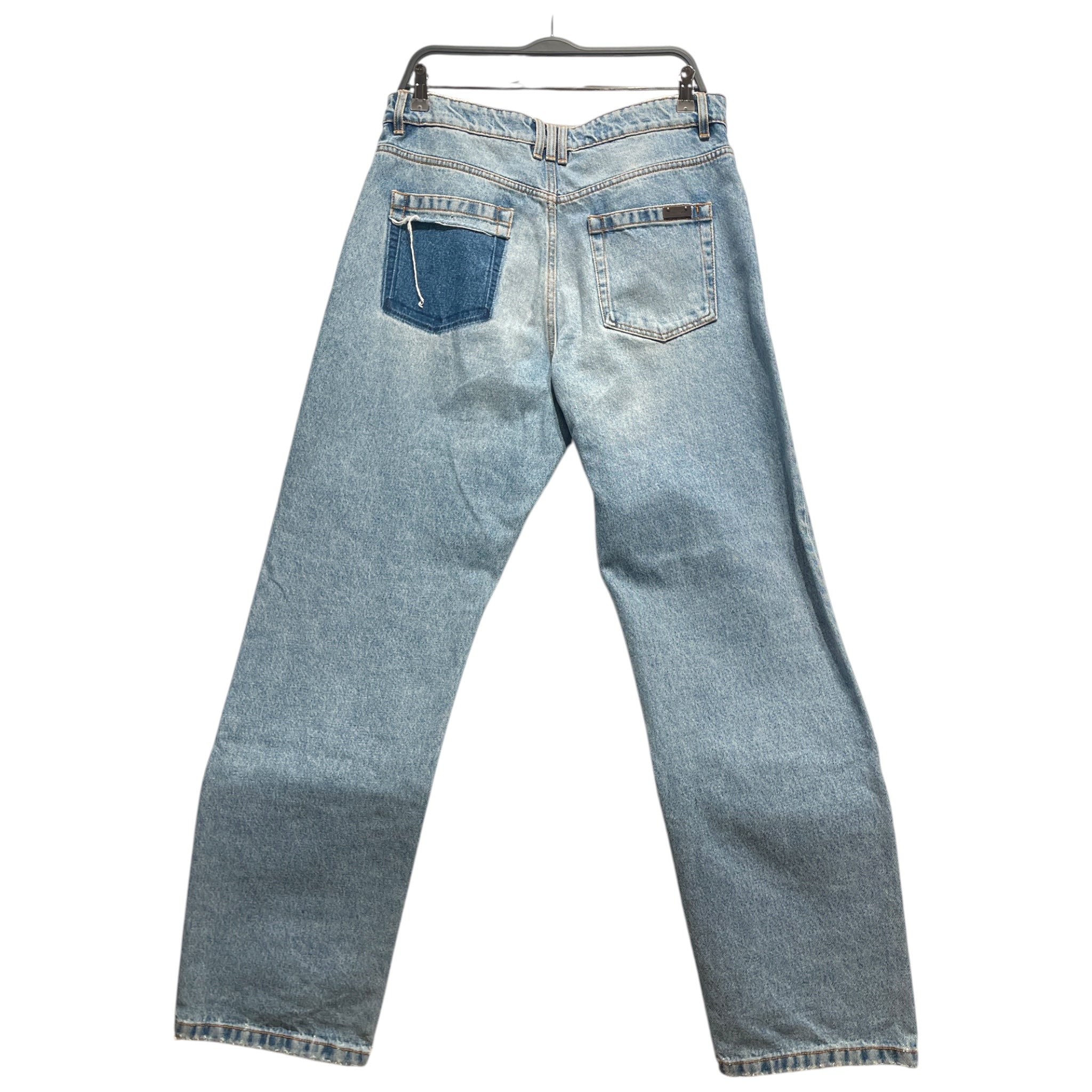 BALMAIN/Pants/32/Cotton/BLU/double knee view 2