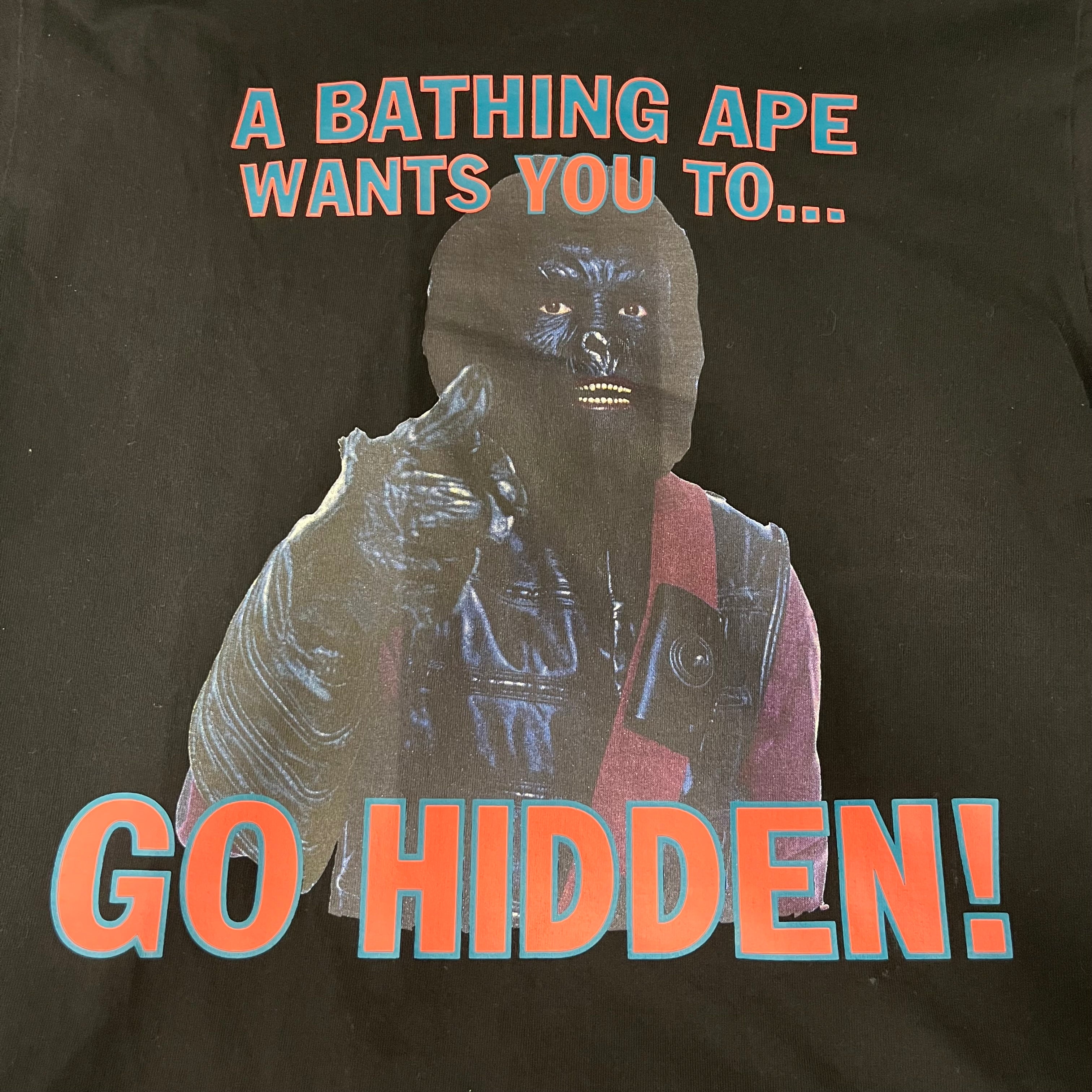 A BATHING APE/T-Shirt/M/Cotton/BLK/bape go hidden blk tee view 5