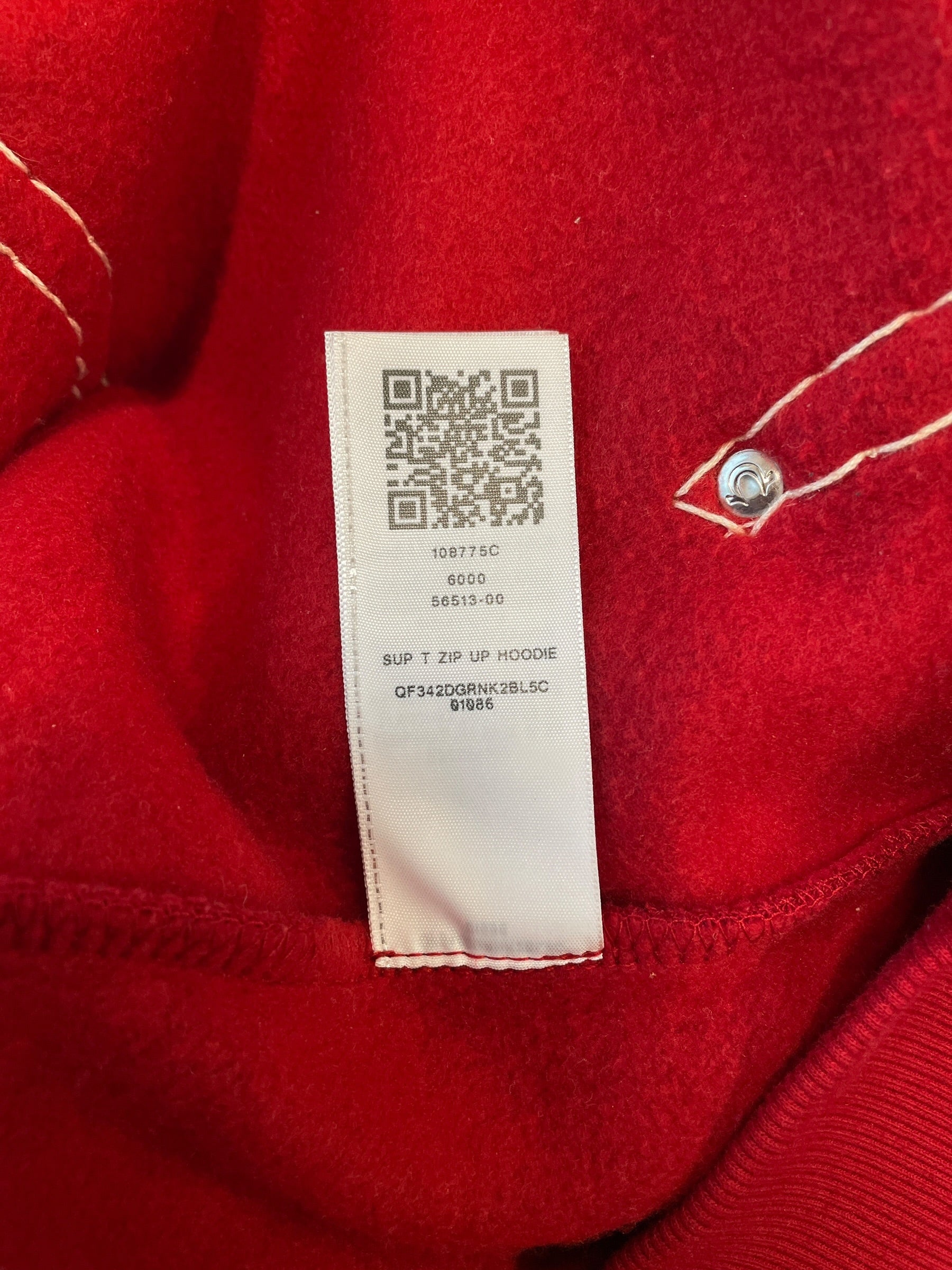 TRUE RELIGION/Hoodie/Cotton/RED/WHITE ACCENT STITCHING view 8