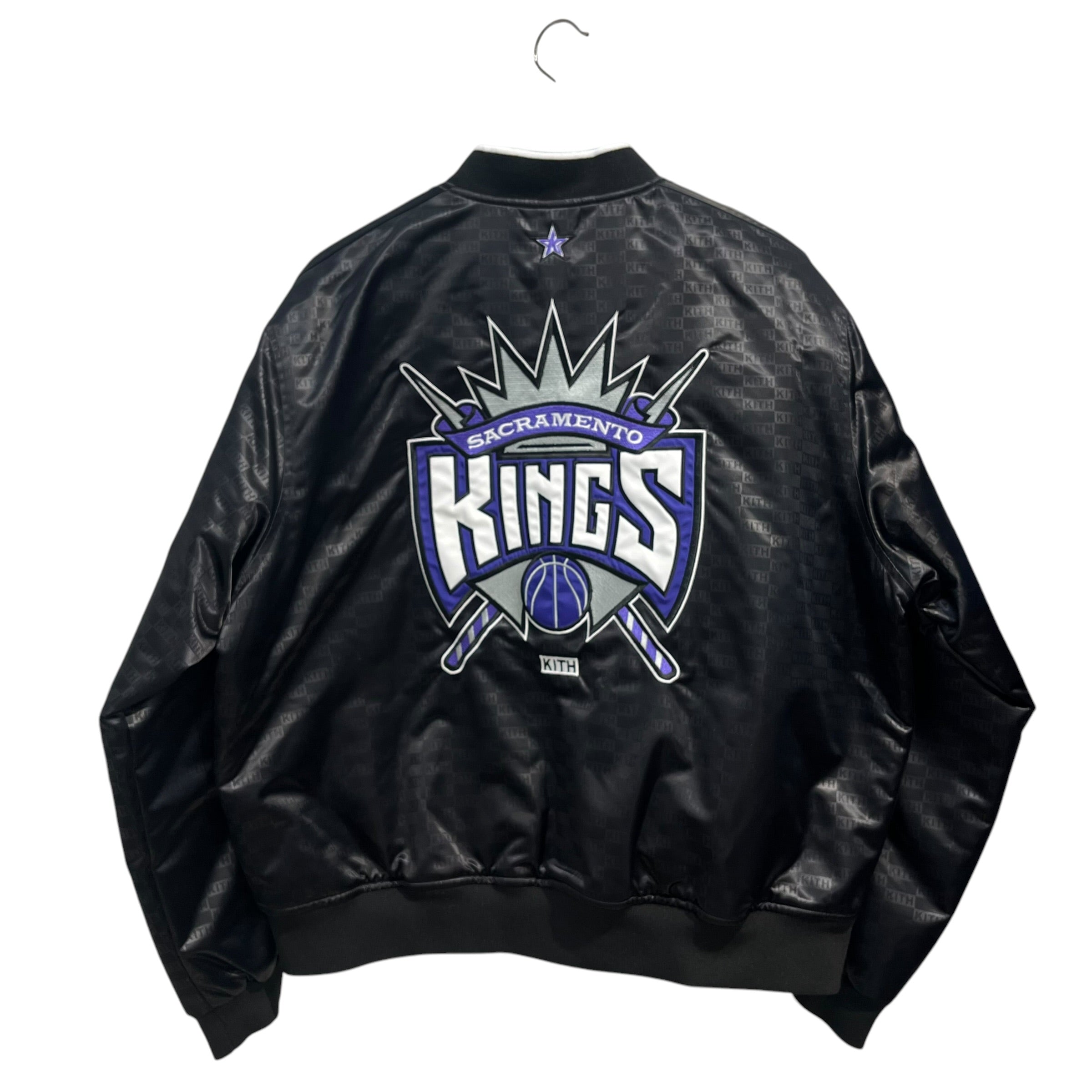 KITH/NBA/Souvenir Jkt/L/Nylon/BLK/All Over Print/KINGS JACKET view 2
