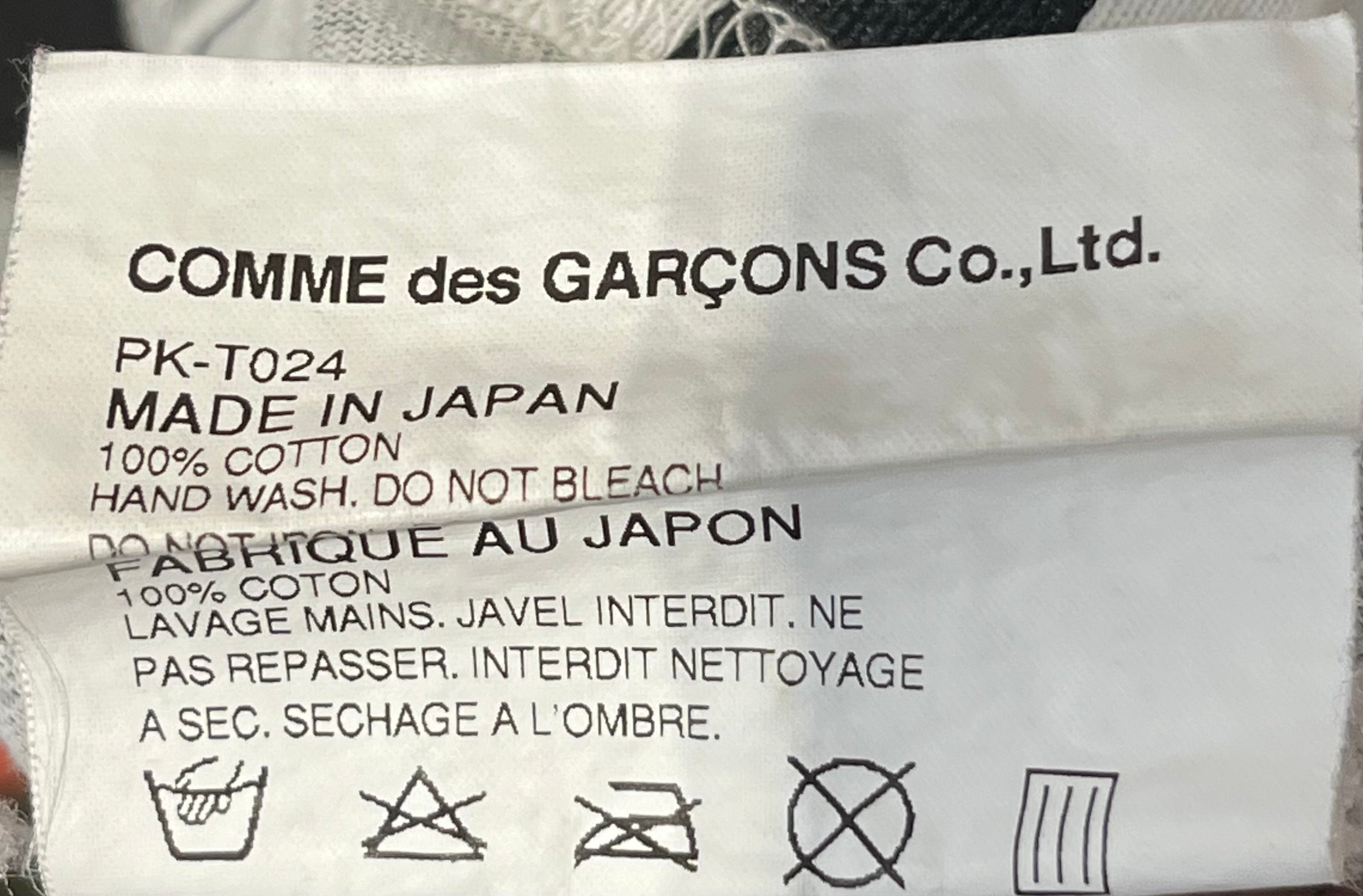 COMME des GARCONS HOMME PLUS/T-Shirt/L/Cotton/WHT/High Neck/All Over Print/PK-T024 polka dot tee view 4