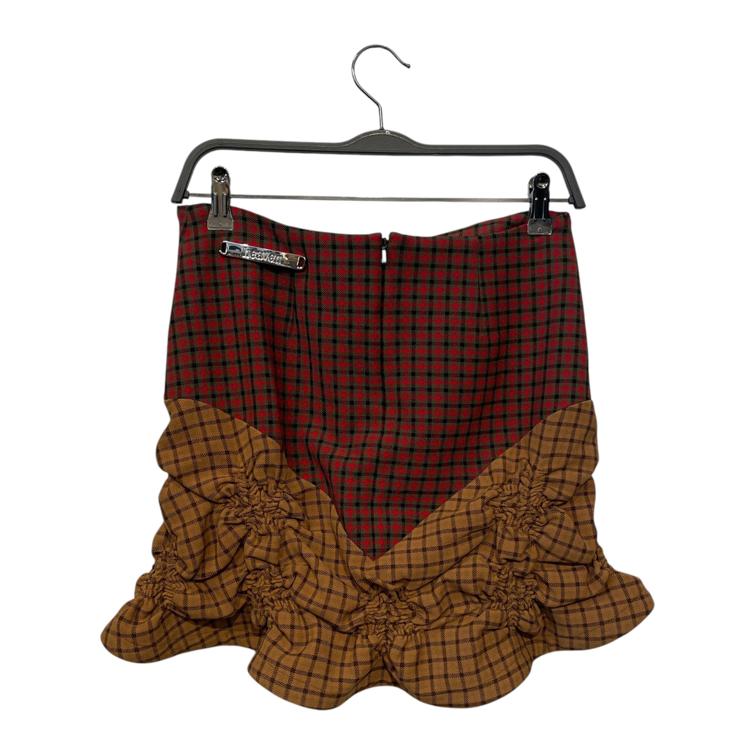Kiko Kostadinov/Heaven By Marc Jacobs/Skirt/S/Plaid/Cotton/RED/RUCHED MINI SKIRT view 2