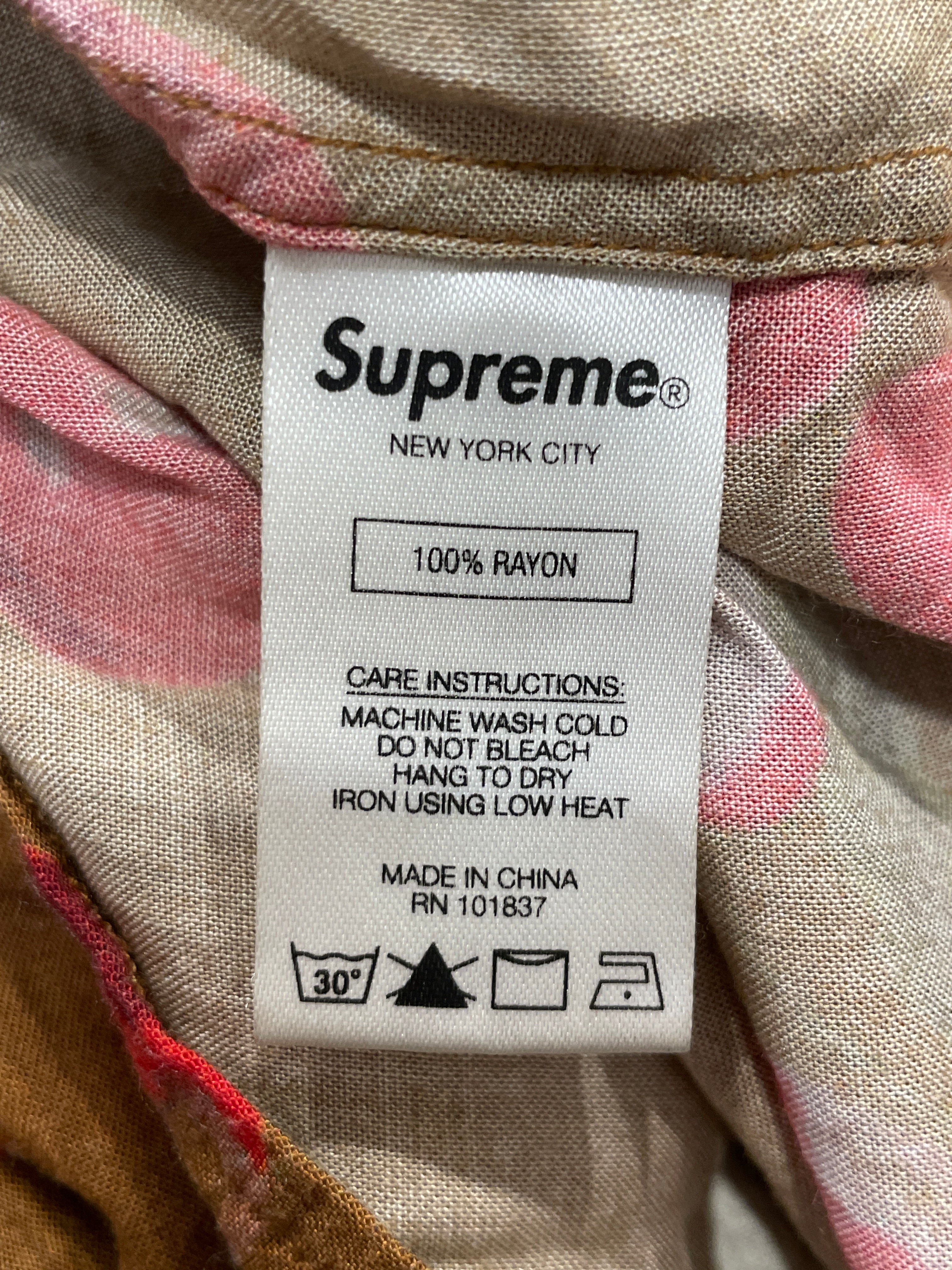 Supreme/SS Shirt/M/Rayon/BRW/All Over Print/cherry pattern view 4