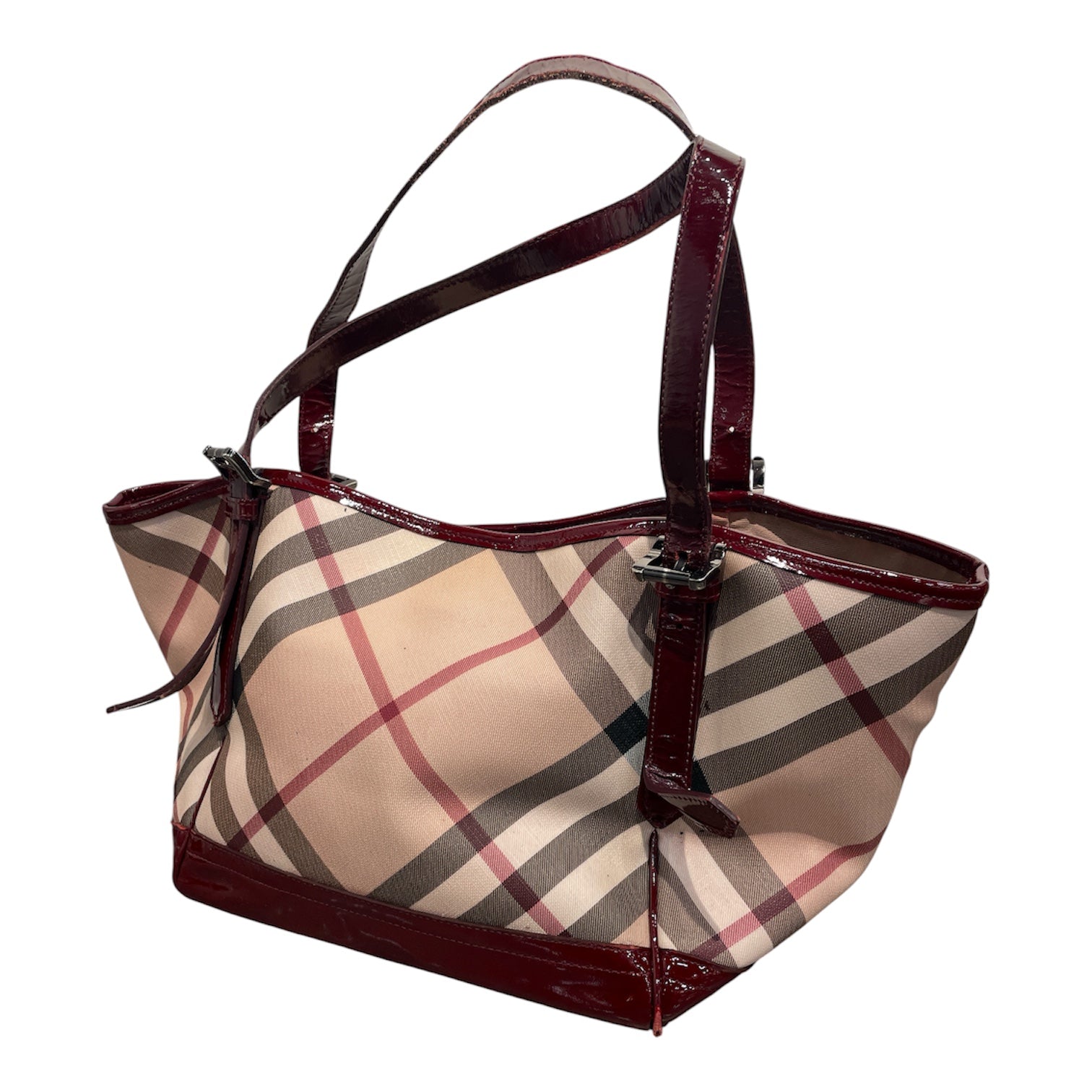 BURBERRY/Tote Bag/Plaid/Leather/RED/Canterbury Tote view 5