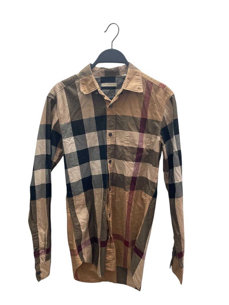 BURBERRY BRIT/LS Shirt/XS/Cotton/MLT/Dress/Plaid/THTHAGAR129SAM