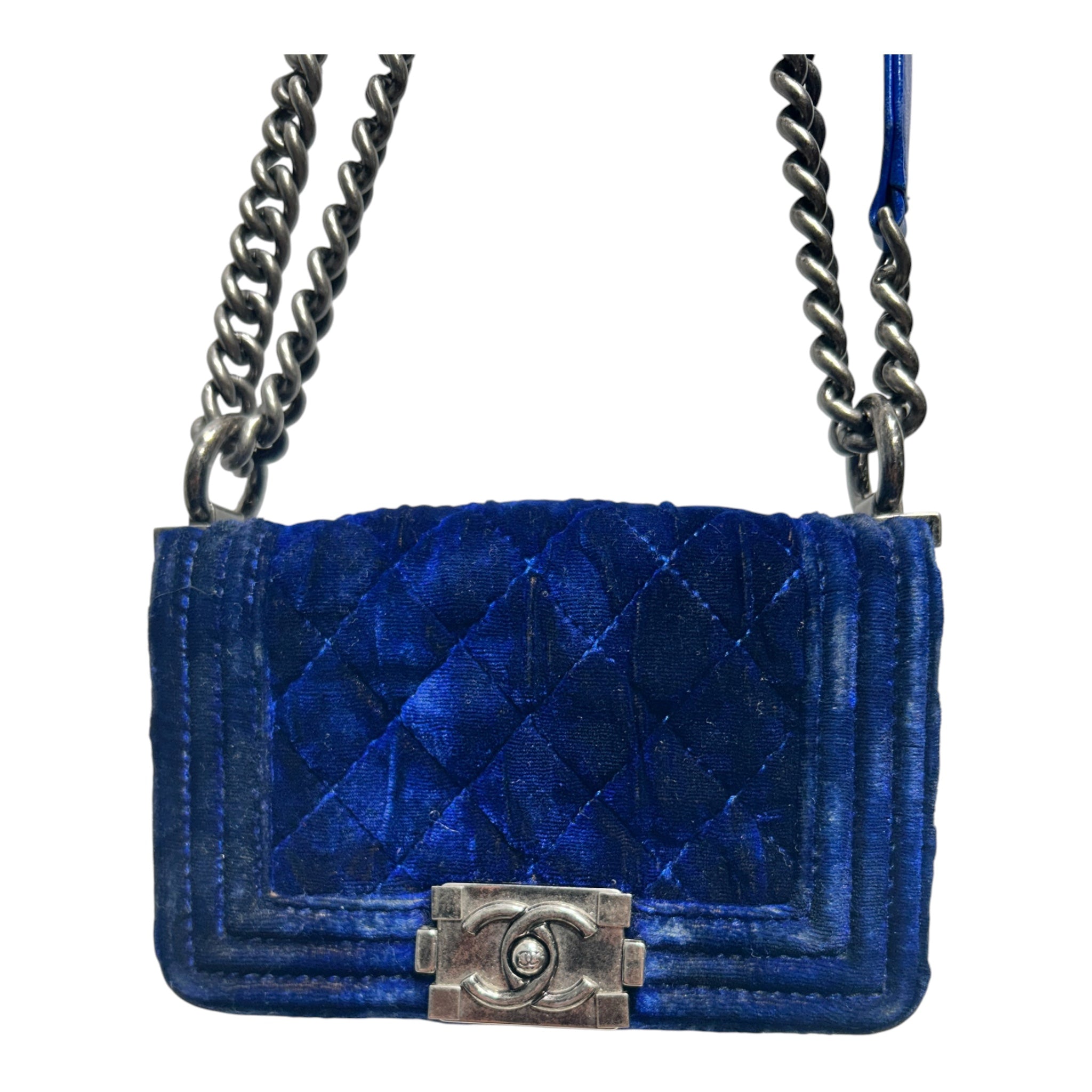 CHANEL/Bag/BLU/VELVET SMALL view 2