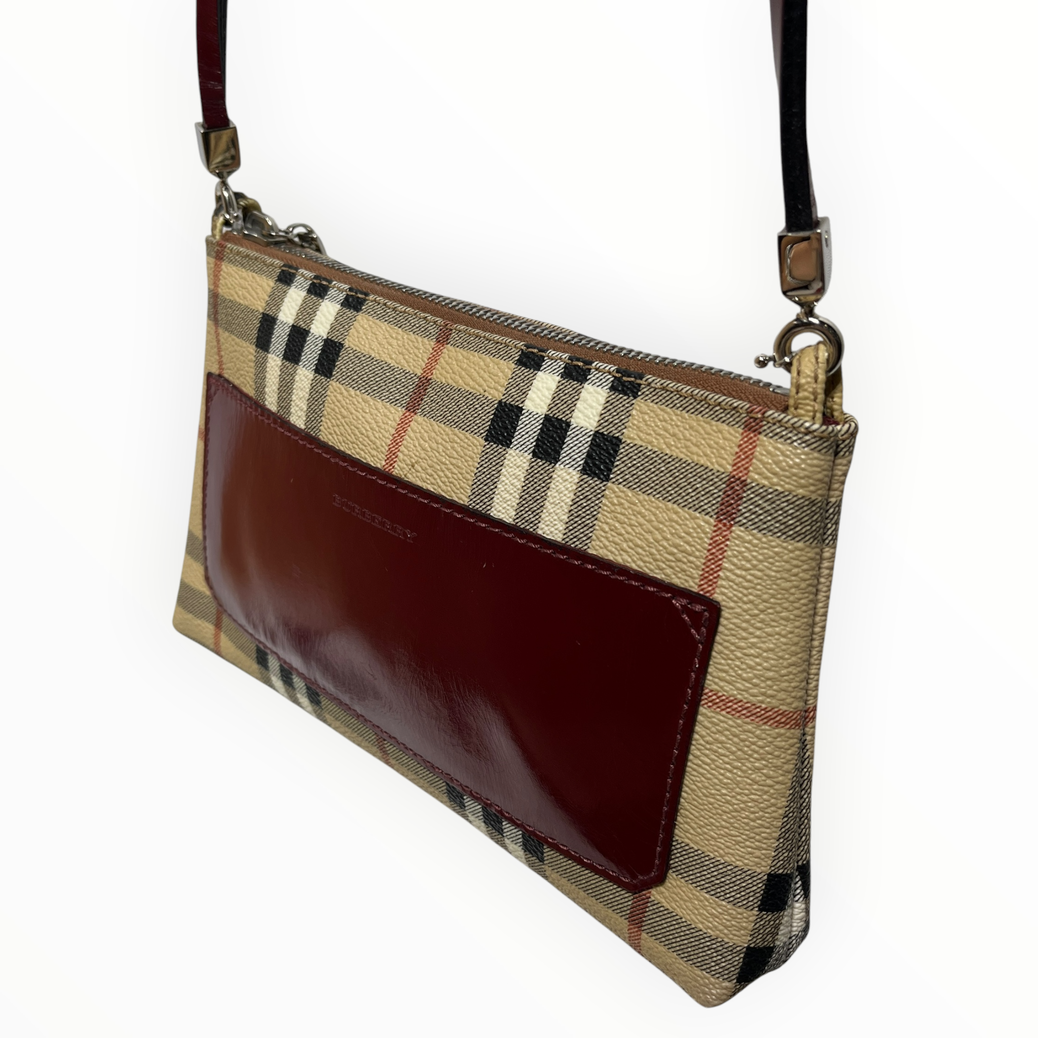 BURBERRY/Bag/Plaid/Leather/RED/ view 5