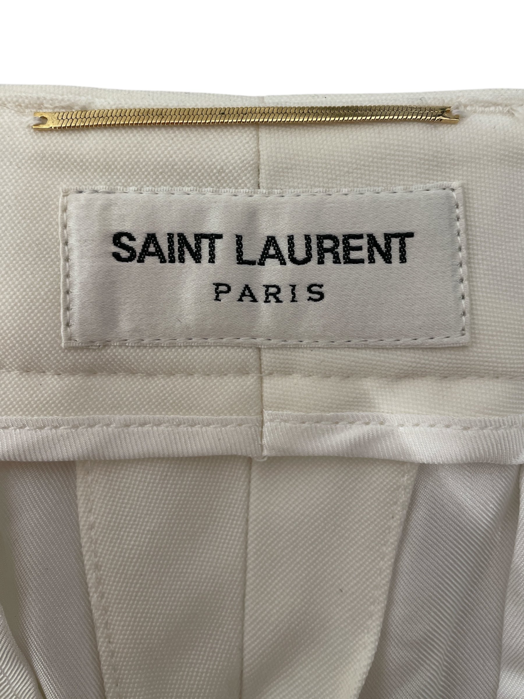 SAINT LAURENT/Straight Pants/36/Cotton/WHT/ view 3